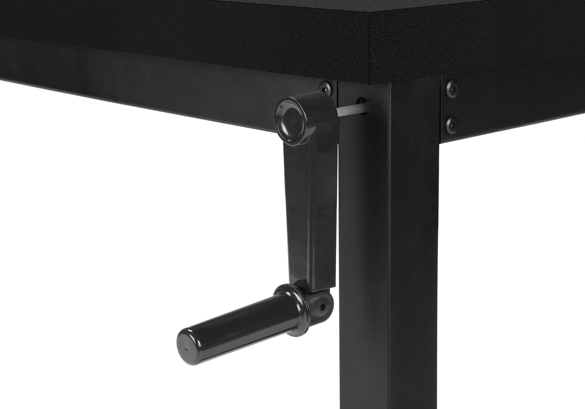 Computer Desk - 48"L / Walnut / Adj.Height/ Black Metal-Computer Desk-DECOROLALA