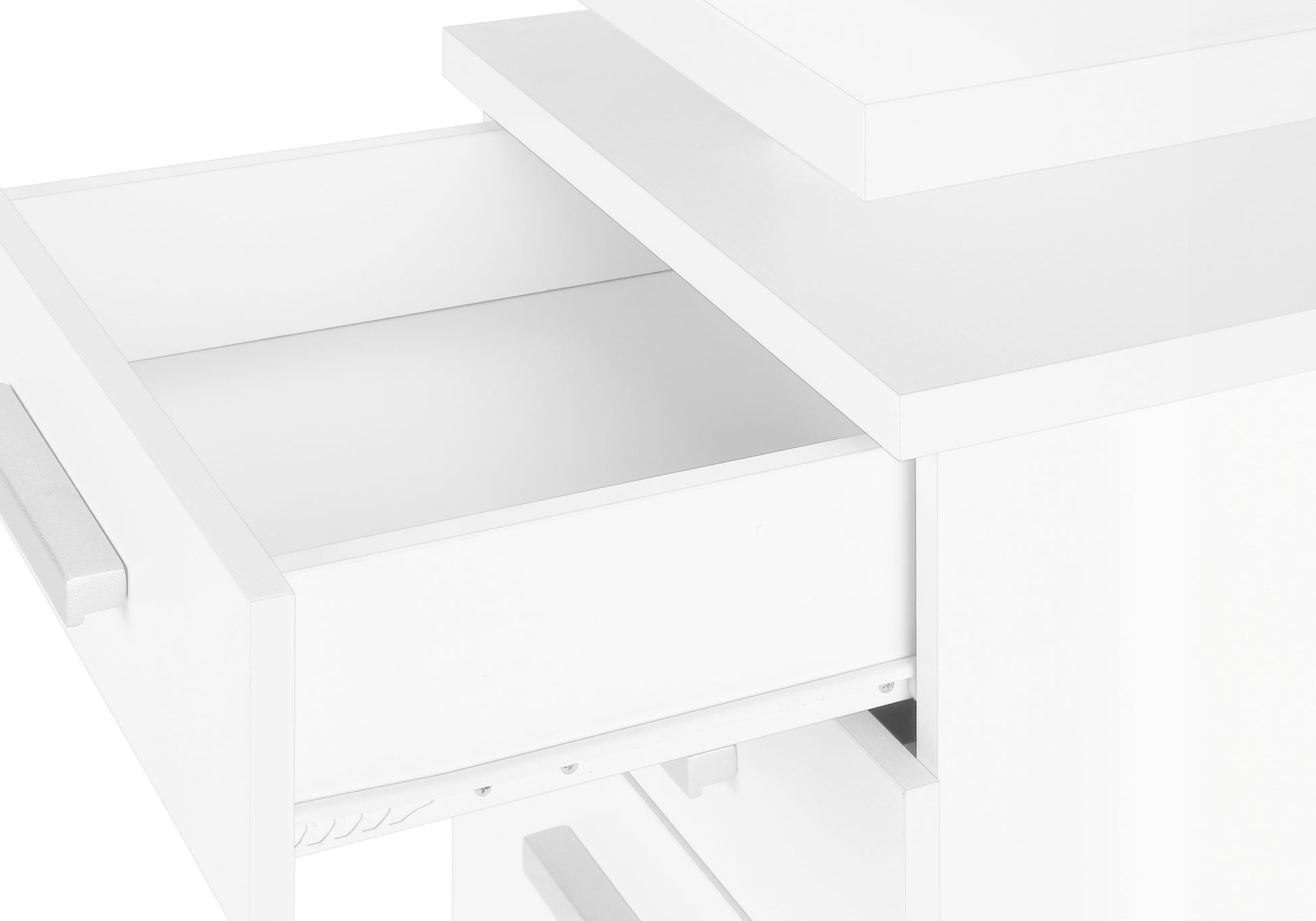 Computer Desk - 48"L / Grey-Black Left Or Right Facing-Bookshelf-DECOROLALA