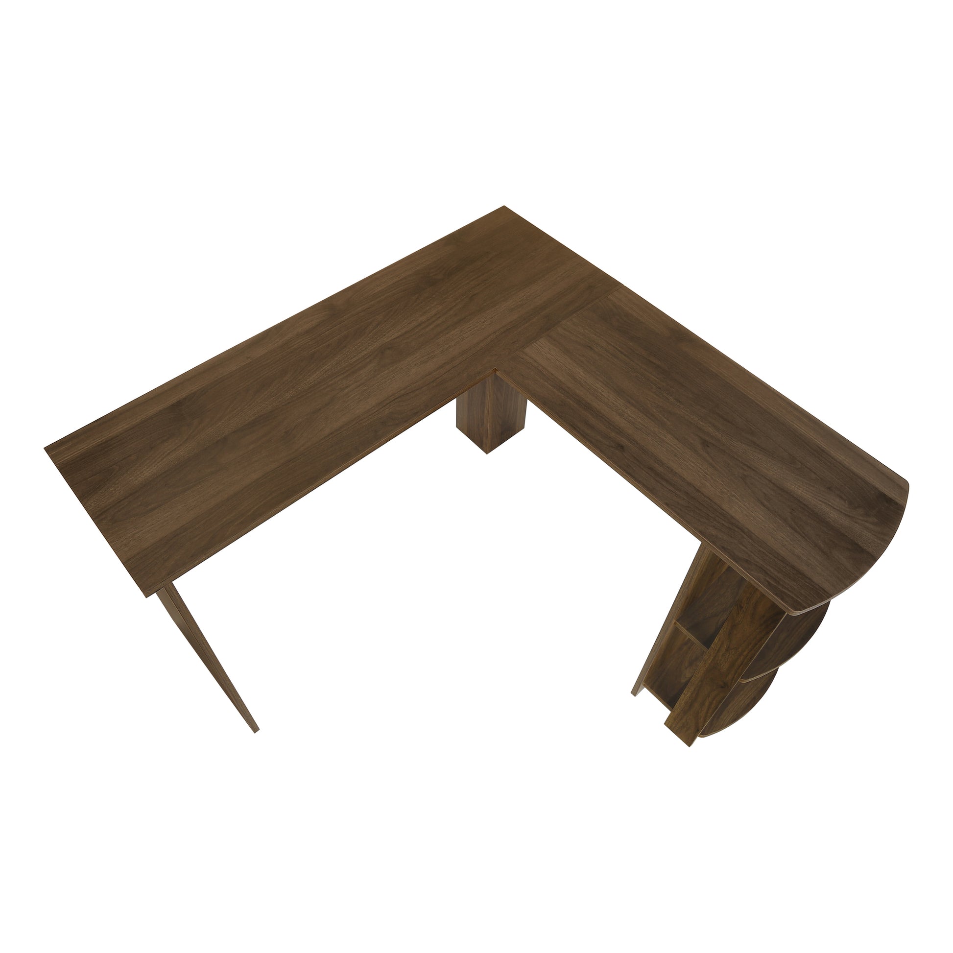 Computer Desk - Industrial Grey L-Shaped Corner/2 Shelves-Computer Desk-DECOROLALA