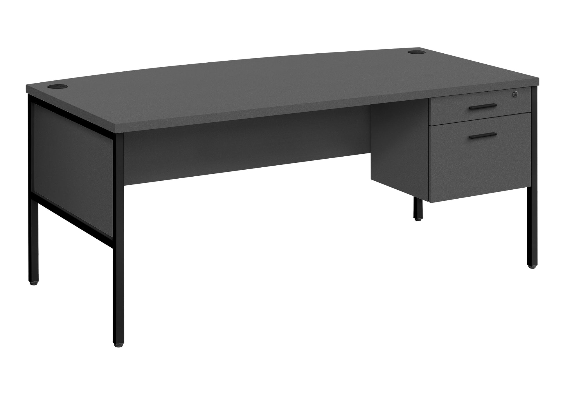 Computer Desk - 72"L White / Silver Commercial Grade-Computer Desk-DECOROLALA