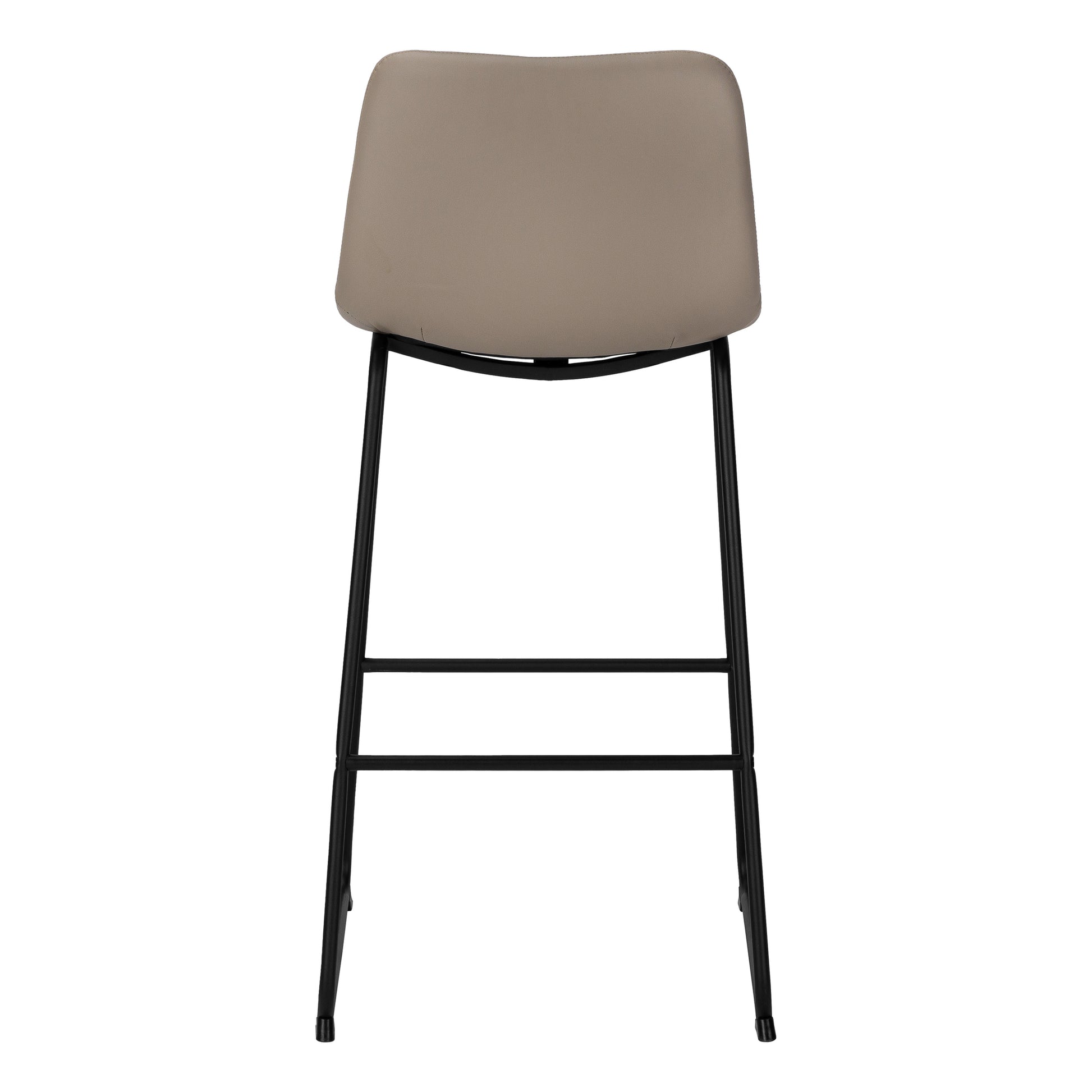 Barstool - 40"H / White Leather-Look / White Metal-Bar Stools-DECOROLALA