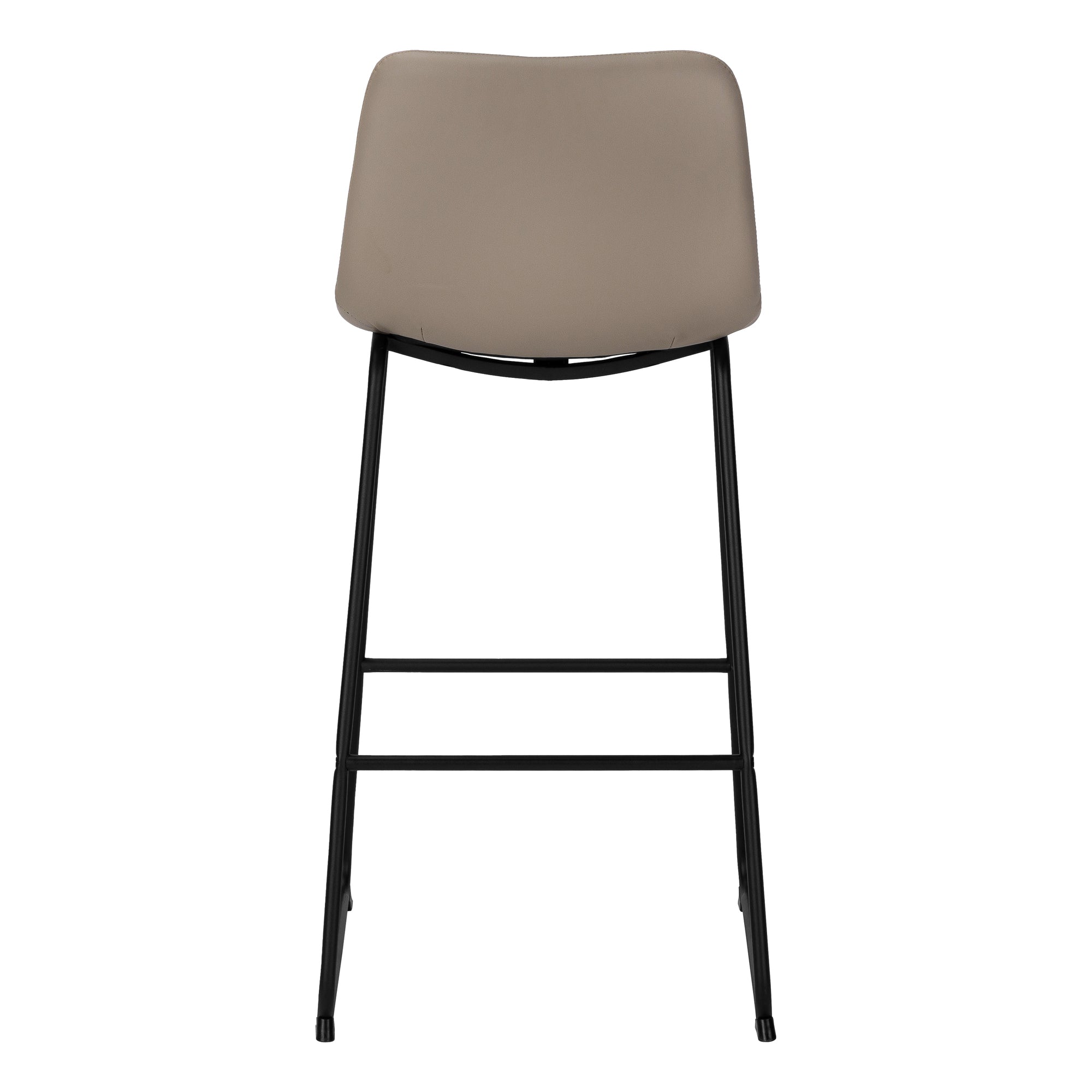 Barstool - 40"H / White Leather-Look / White Metal-Bar Stools-DECOROLALA