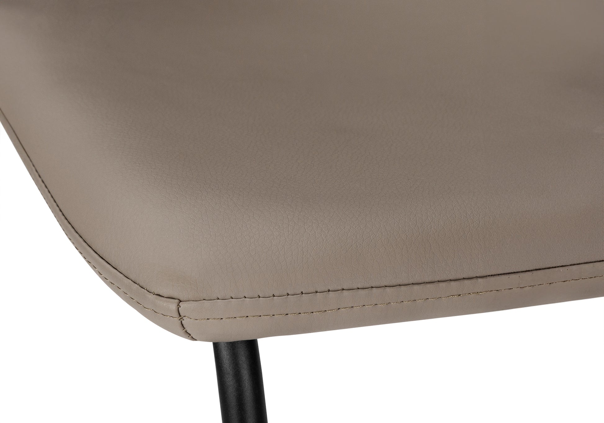 Barstool - 40"H / White Leather-Look / White Metal-Bar Stools-DECOROLALA