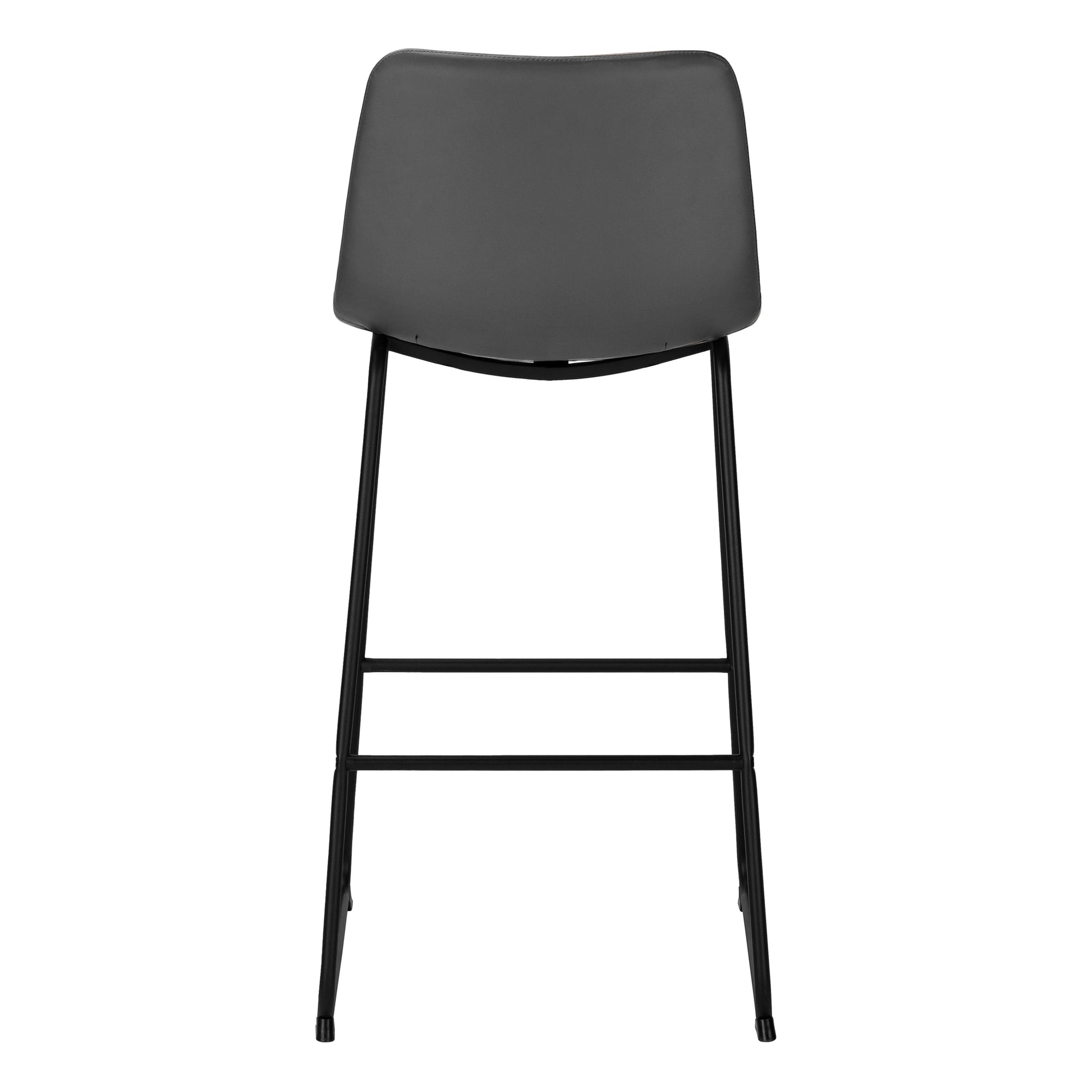 Barstool - 40"H / White Leather-Look / White Metal-Bar Stools-DECOROLALA
