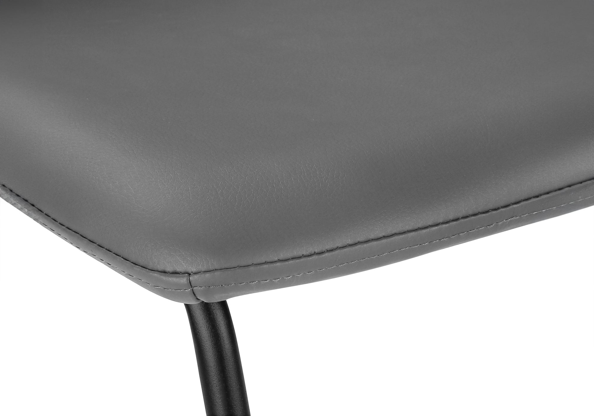 Barstool - 40"H / White Leather-Look / White Metal-Bar Stools-DECOROLALA