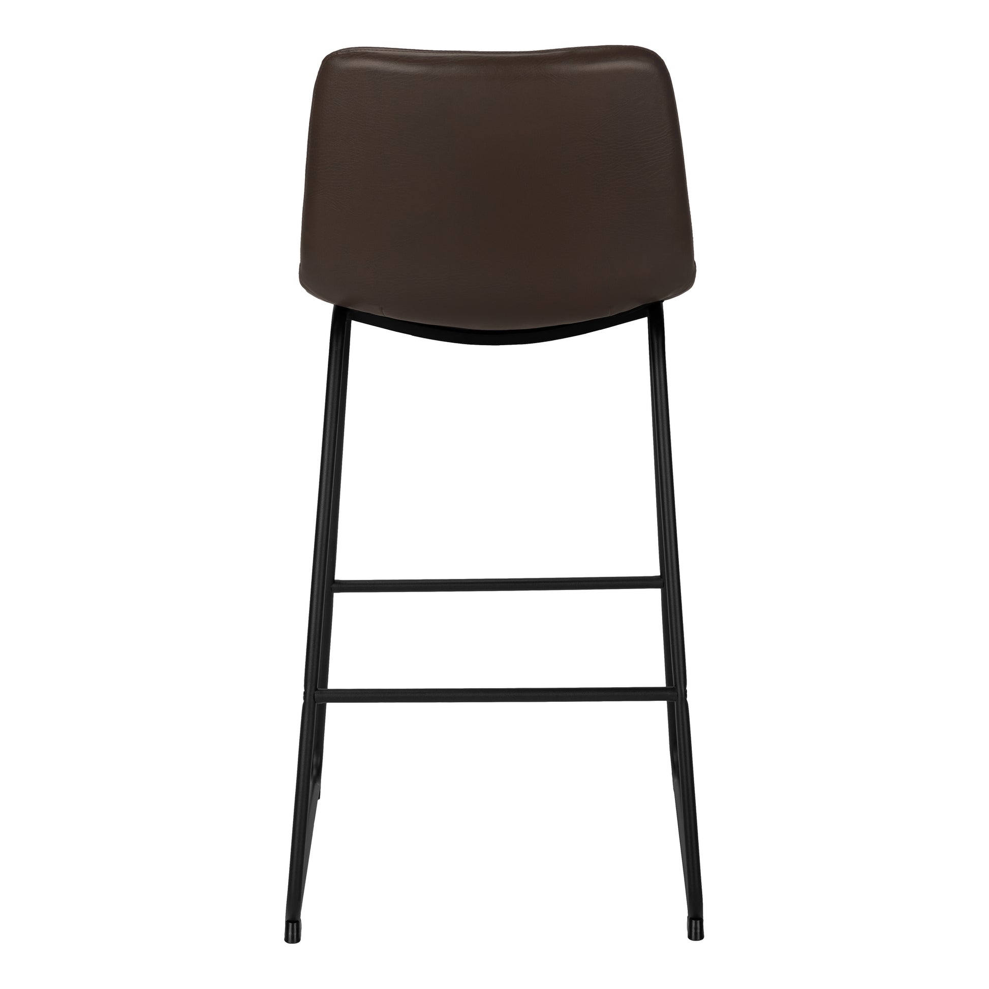 Barstool - 40"H / White Leather-Look / White Metal-Bar Stools-DECOROLALA