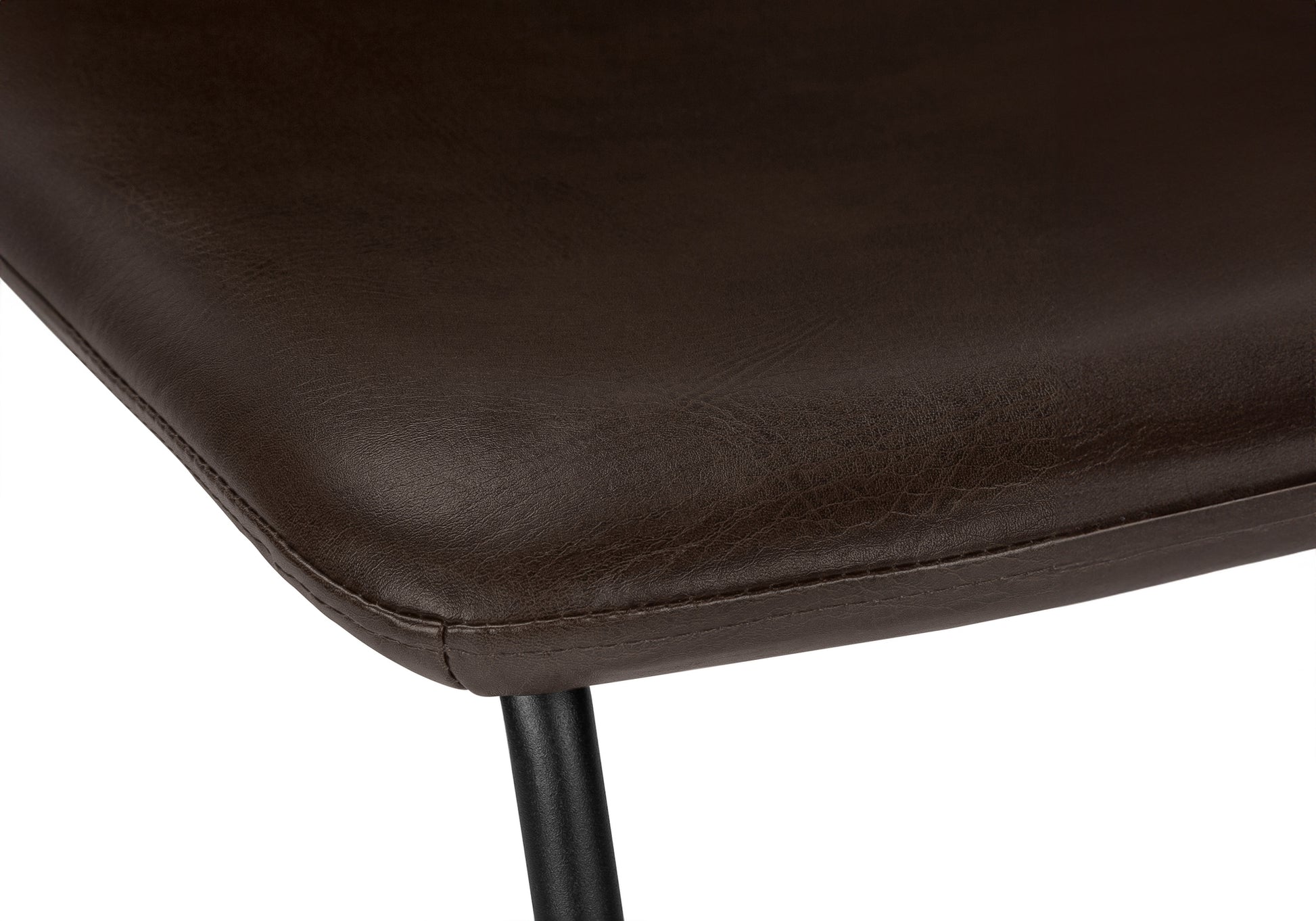 Barstool - 40"H / White Leather-Look / White Metal-Bar Stools-DECOROLALA