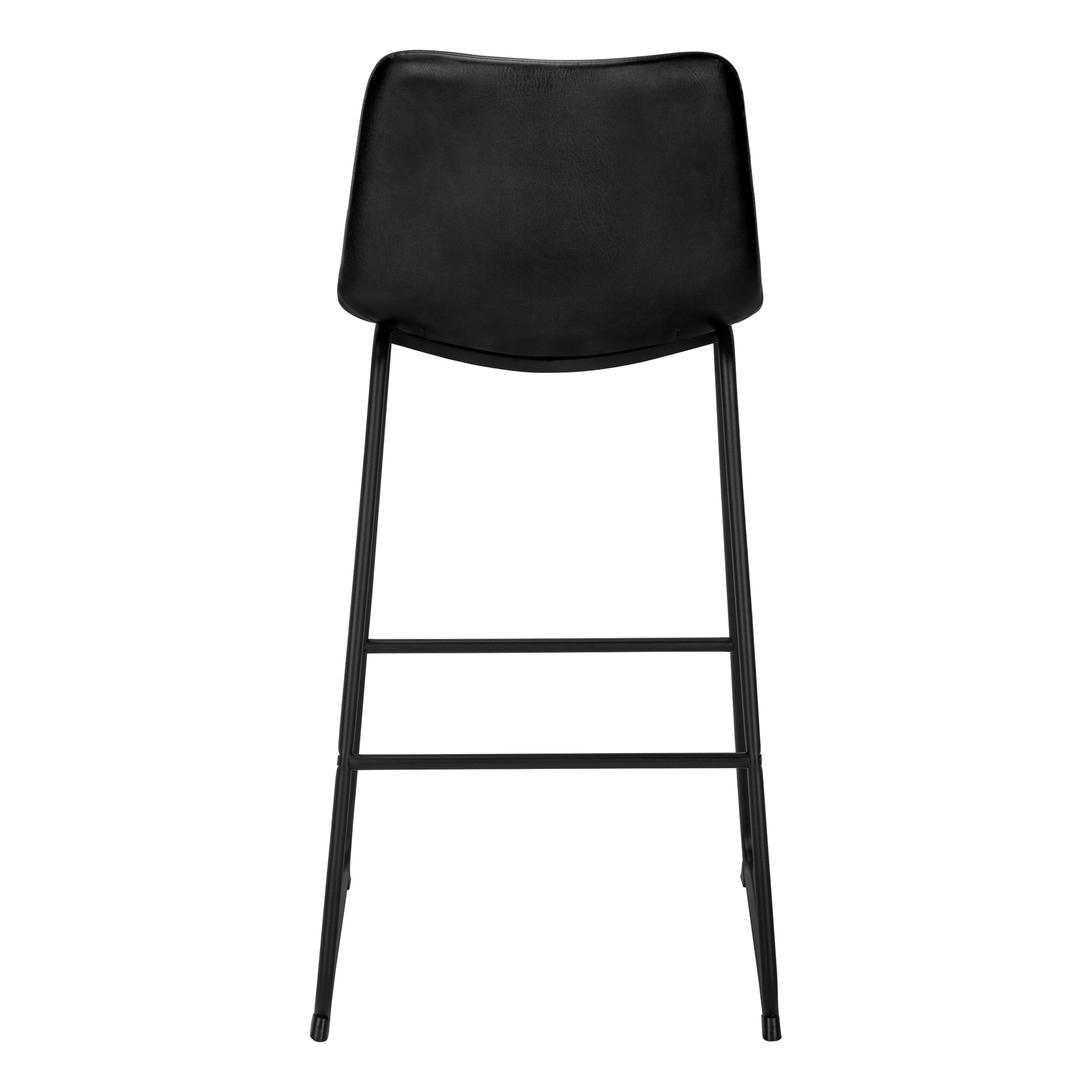 Barstool - 40"H / White Leather-Look / White Metal-Bar Stools-DECOROLALA