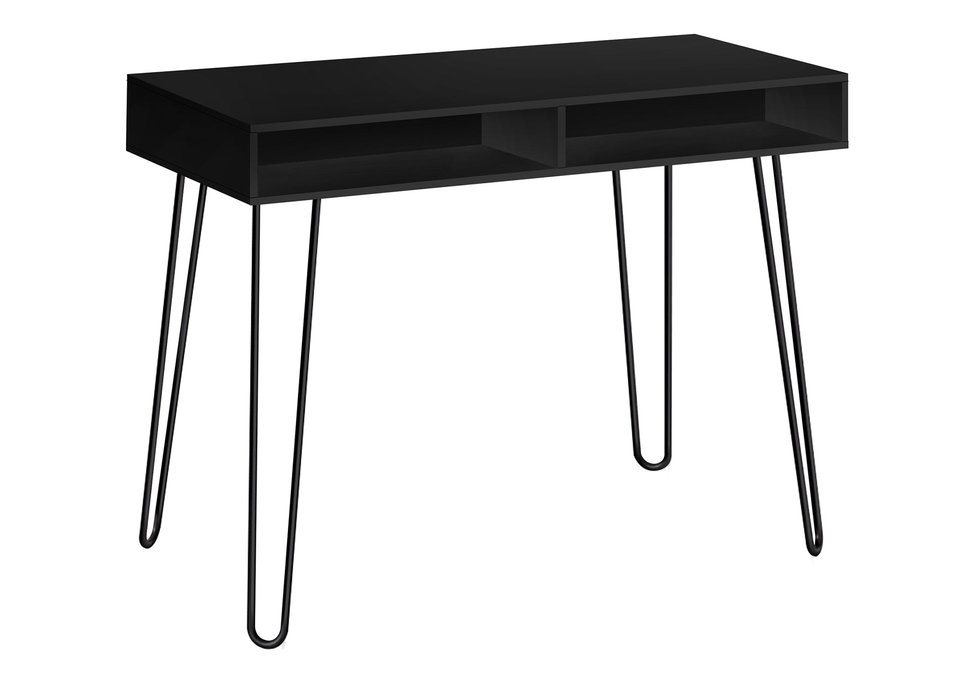 Computer Desk - 40"L / White / White Metal-Computer Desk-DECOROLALA