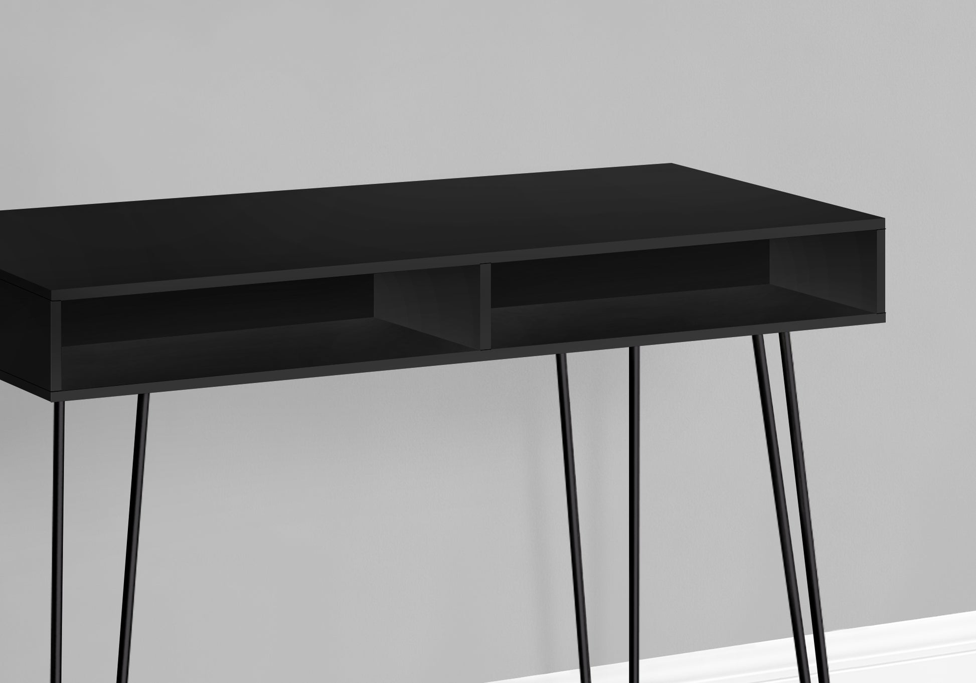 Computer Desk - 40"L / White / White Metal-Computer Desk-DECOROLALA
