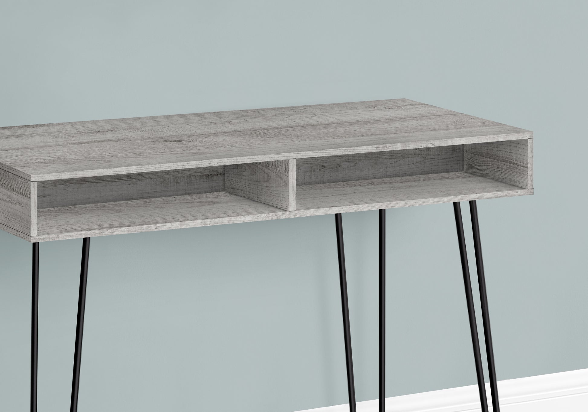 Computer Desk - 40"L / White / White Metal-Computer Desk-DECOROLALA