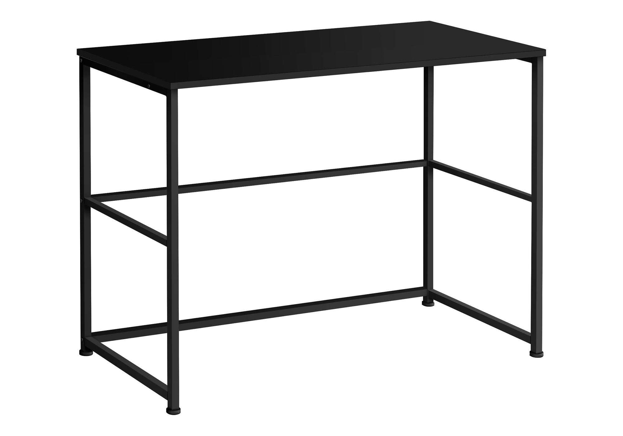 Computer Desk - 40"L / White / White Metal-Computer Desk-DECOROLALA