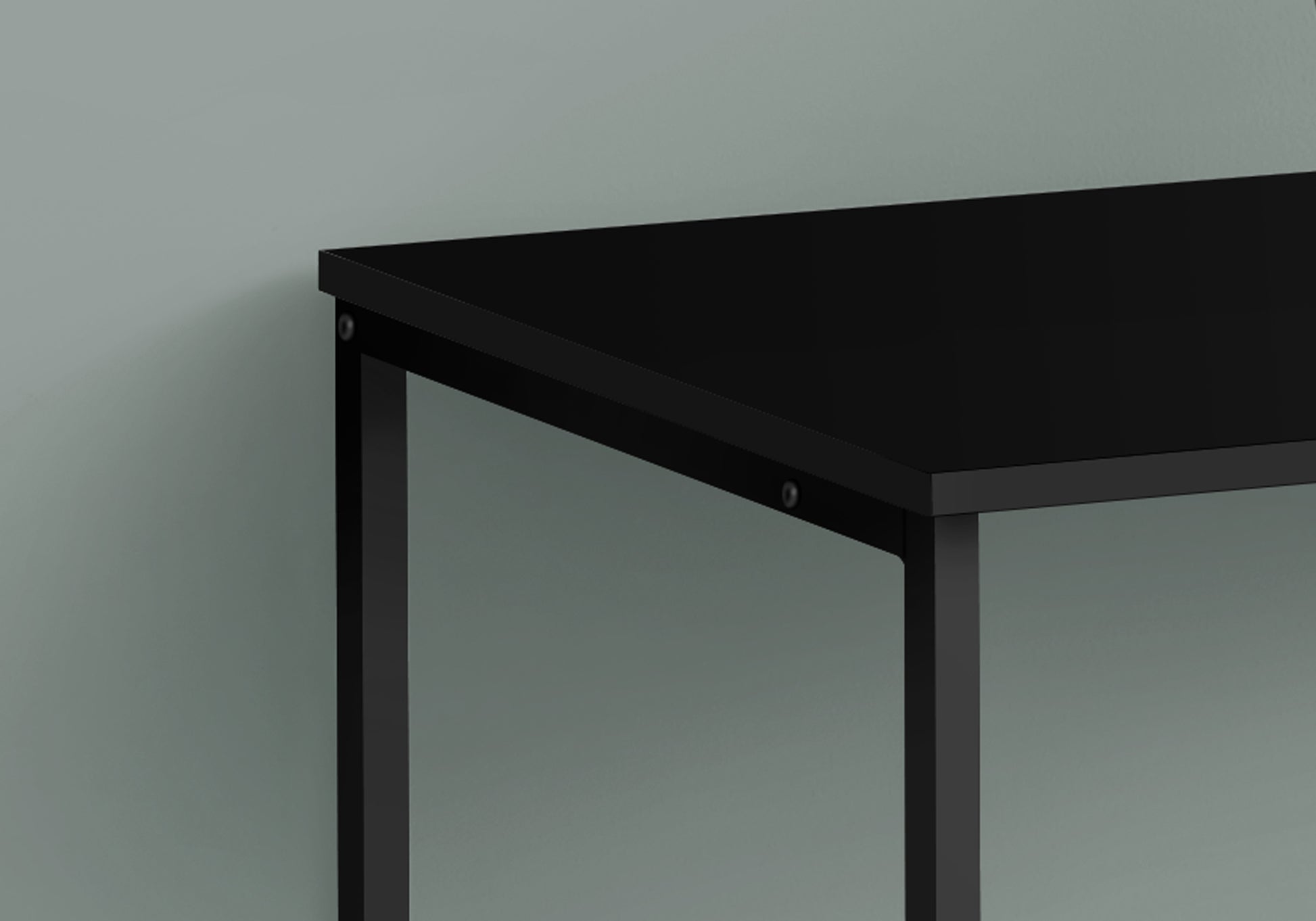 Computer Desk - 40"L / White / White Metal-Computer Desk-DECOROLALA