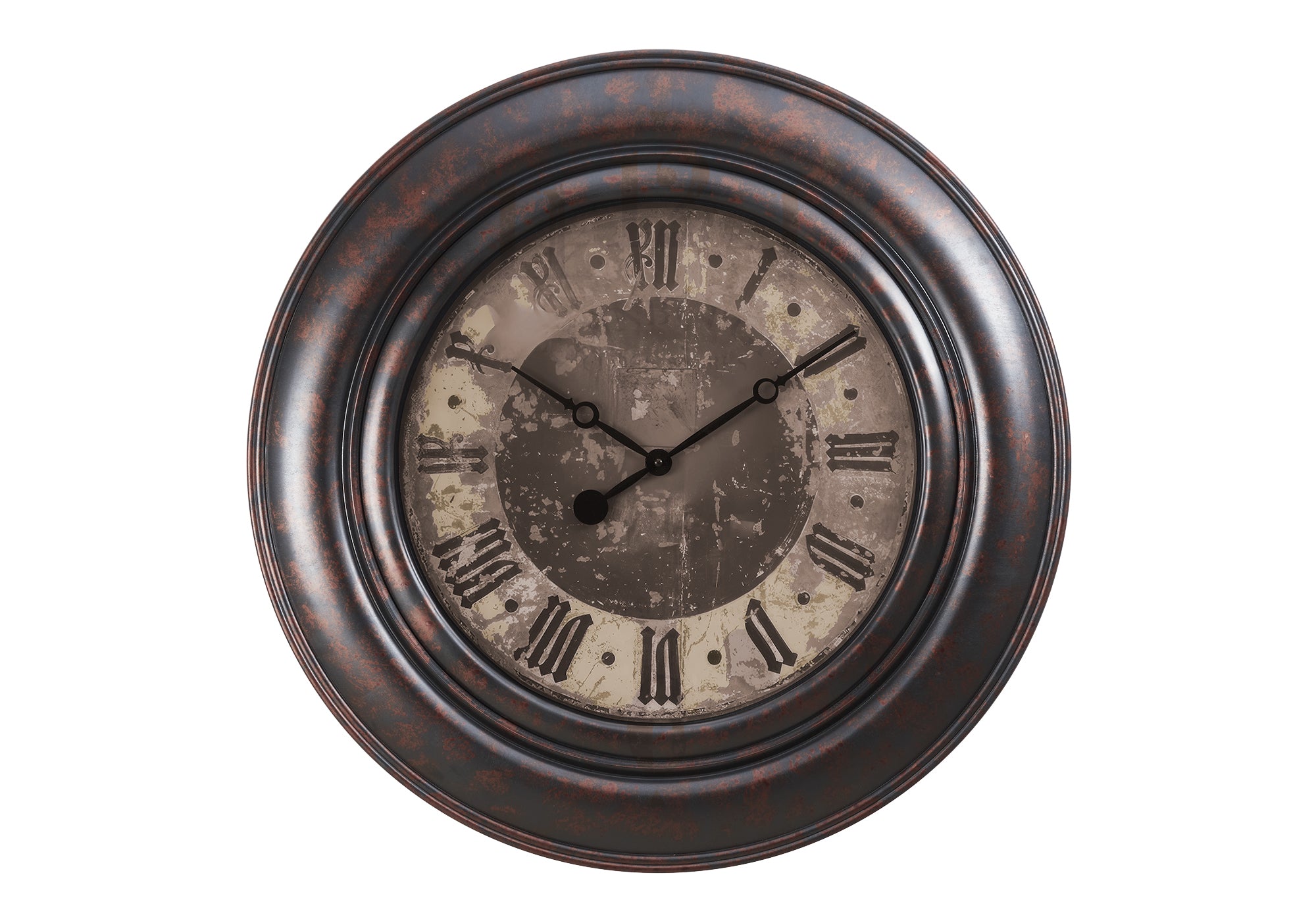 CLOCKS - 30"DIA / WALL CLOCK / BROWN-Clocks-DECOROLALA