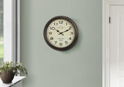 CLOCKS - 16"DIA / WALL CLOCK / ANTIQUE BROWN-Clocks-DECOROLALA