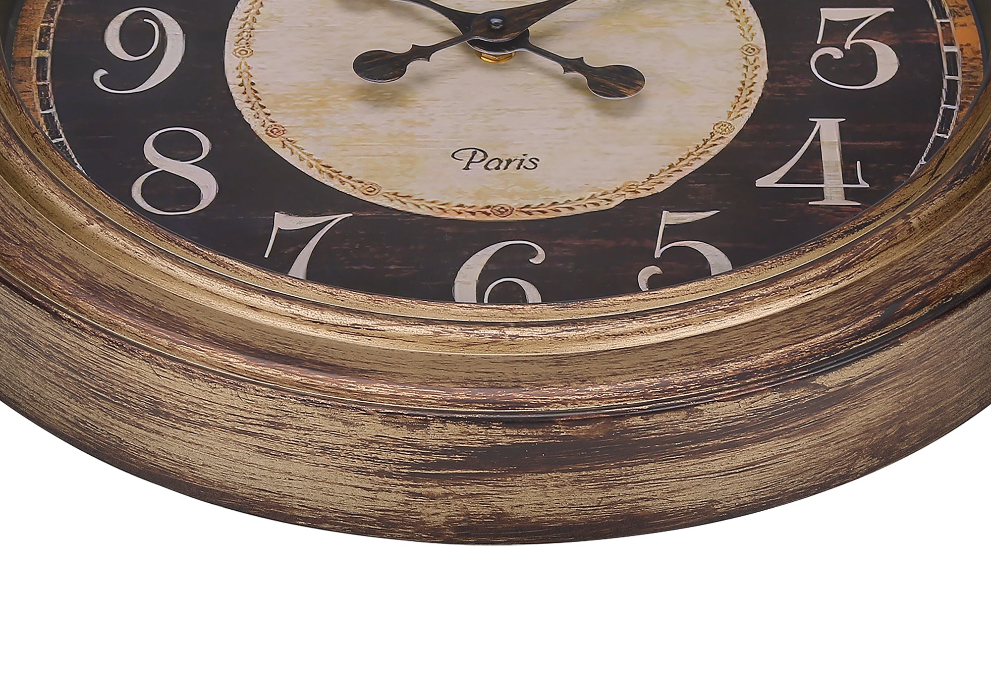CLOCKS - 18"DIA / WALL CLOCK / ANTIQUE BROWN-Clocks-DECOROLALA