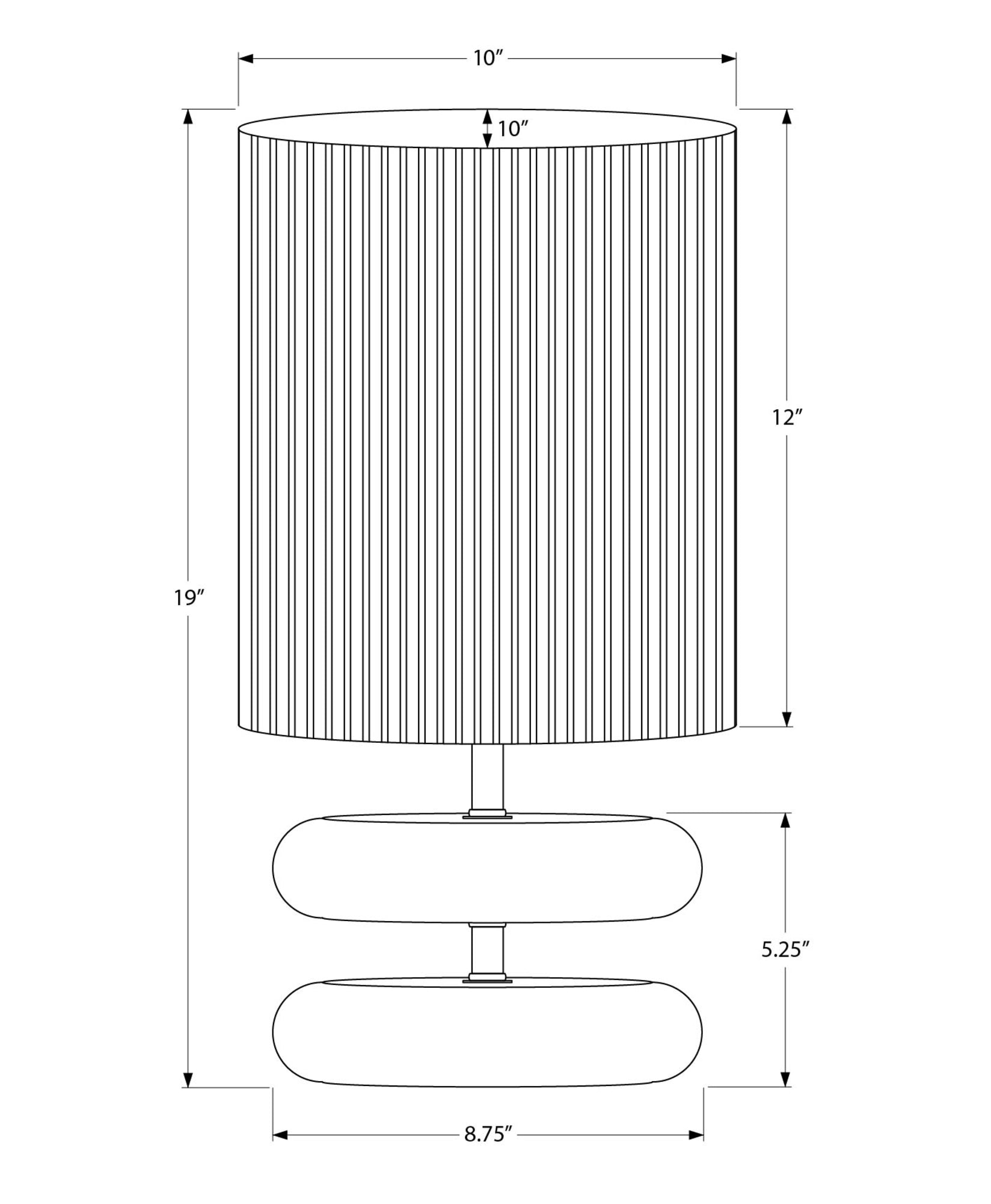 Lampe de table contemporaine - Base en résine foncée avec abat-jour en corde beige