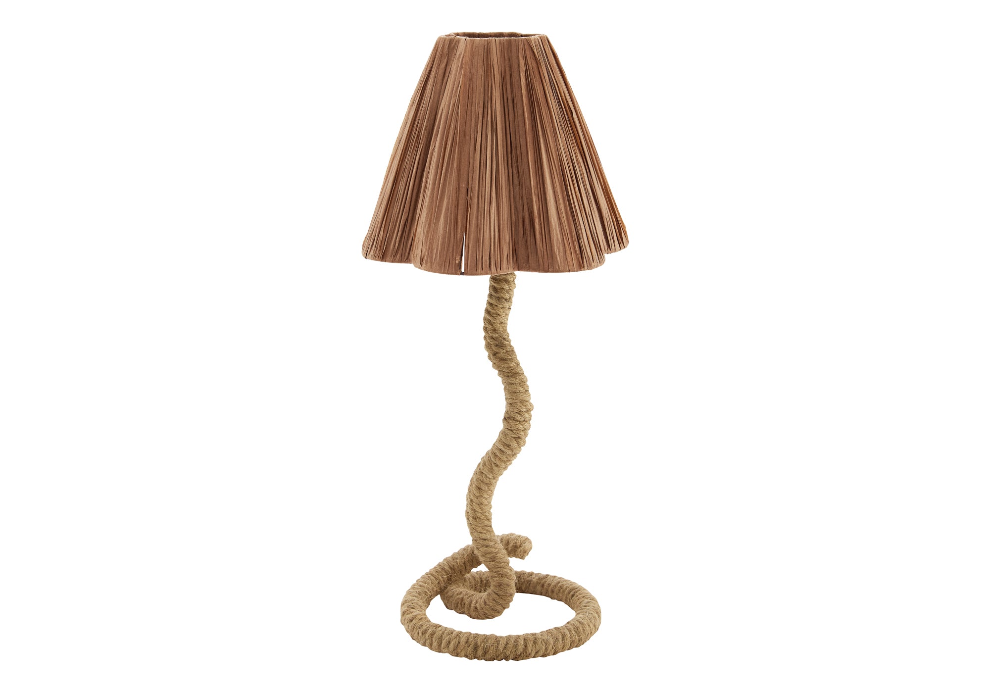 Lampe de table bohème classique - base en corde de 22" avec abat-jour en papier