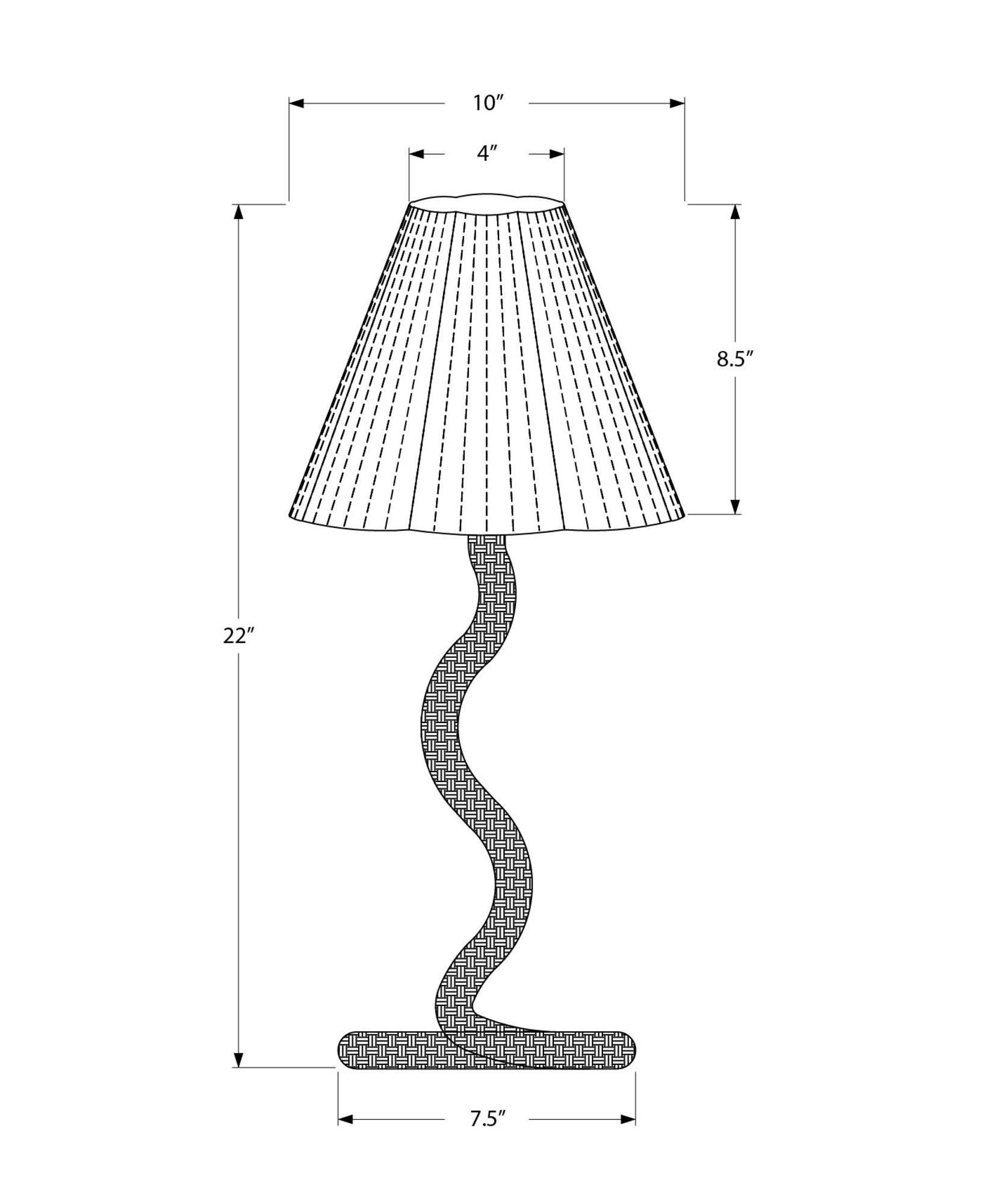 Lampe de table bohème classique - base en corde de 22" avec abat-jour en papier