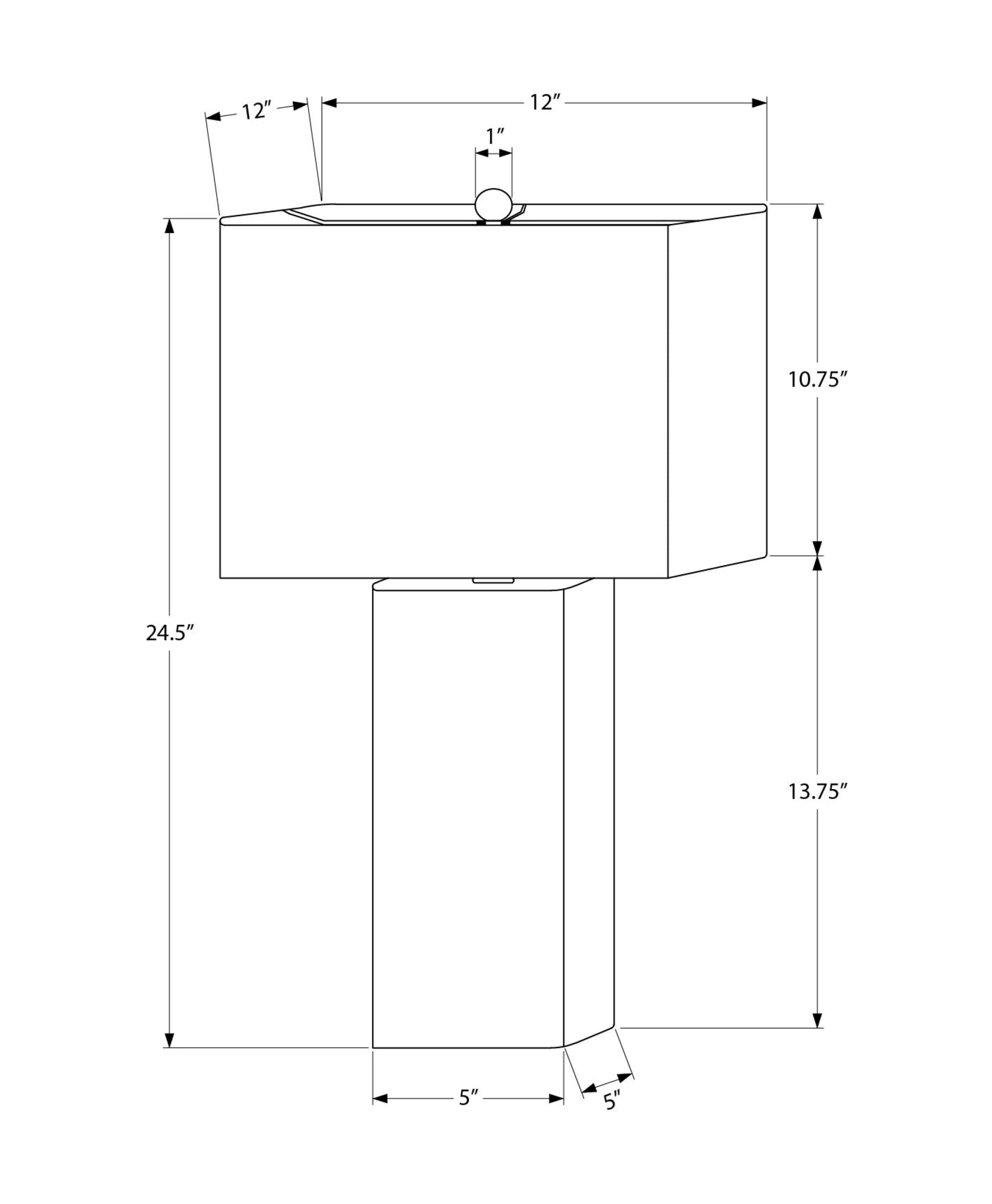 Lampe de table contemporaine en lin avec base en métal - 24" de hauteur