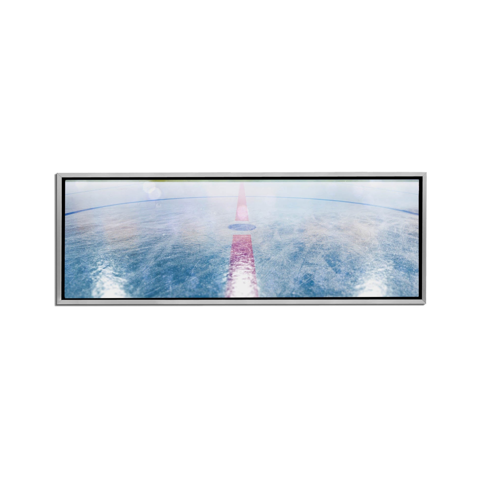 Ice Hockey Canvas Print Silver 72x24 7224-043-Wall Art-DECOROLALA