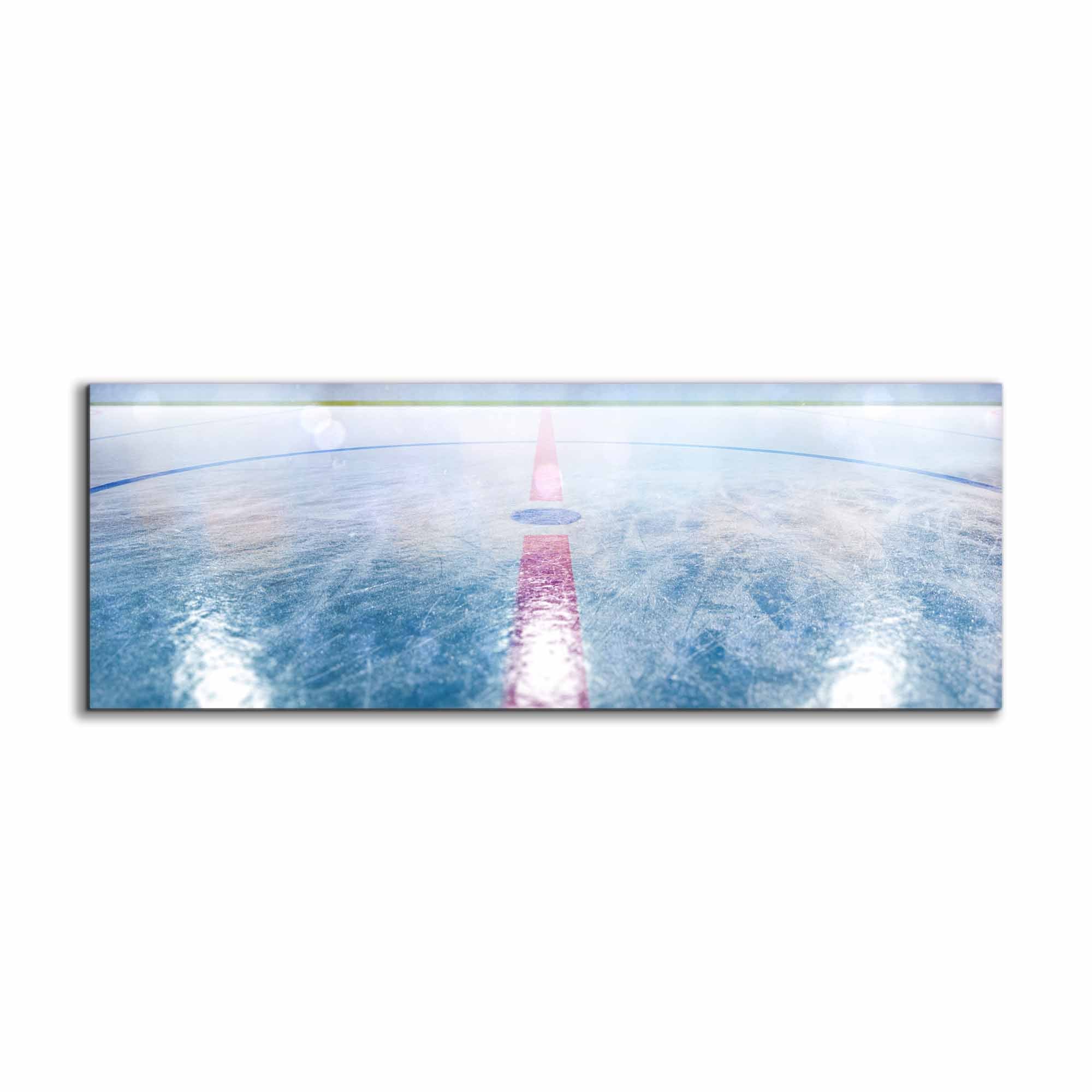Ice Hockey Canvas Print Silver 72x24 7224-043-Wall Art-DECOROLALA