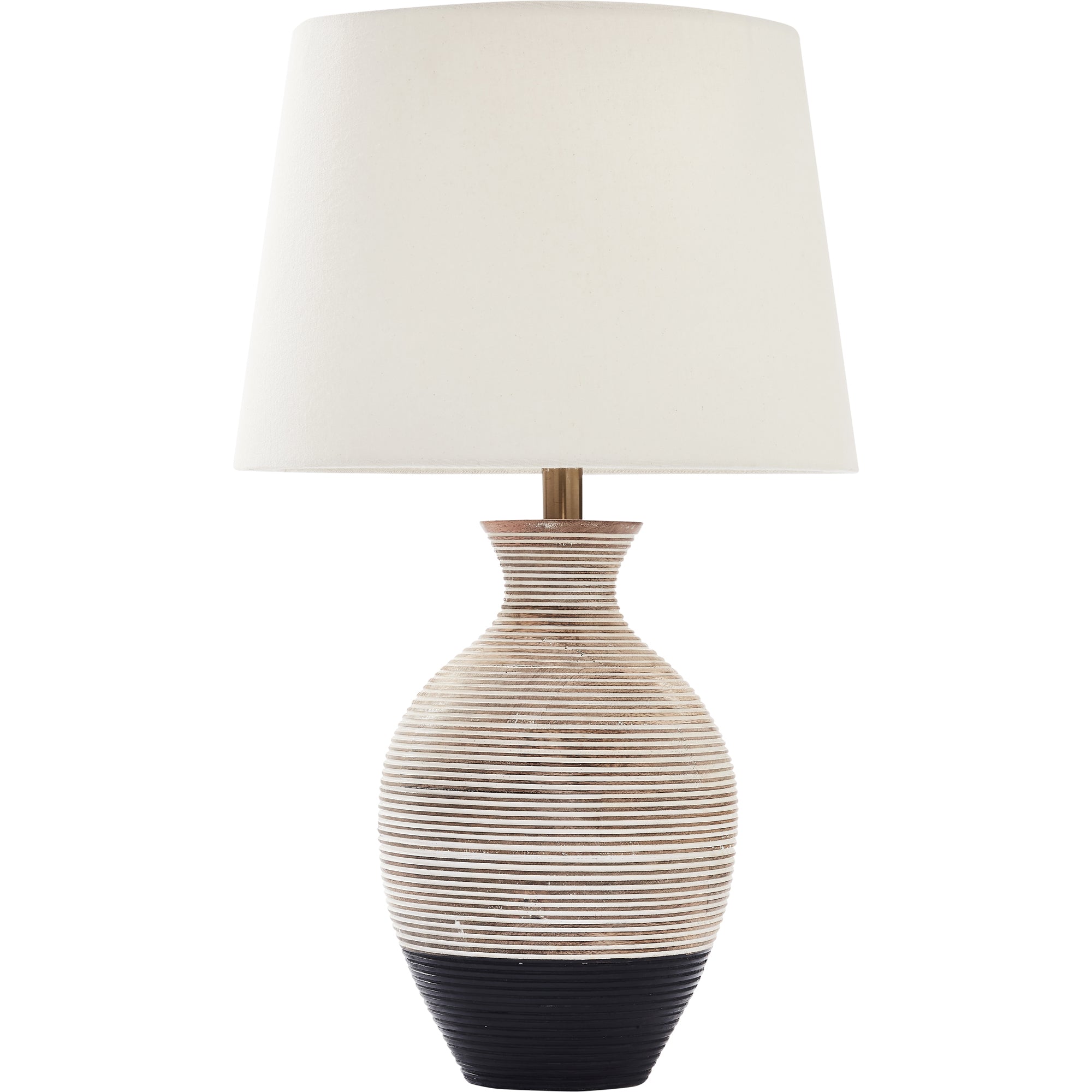 Ignacio 27" Length Table Lamp, Black and whitewash-Table Lamp-DECOROLALA