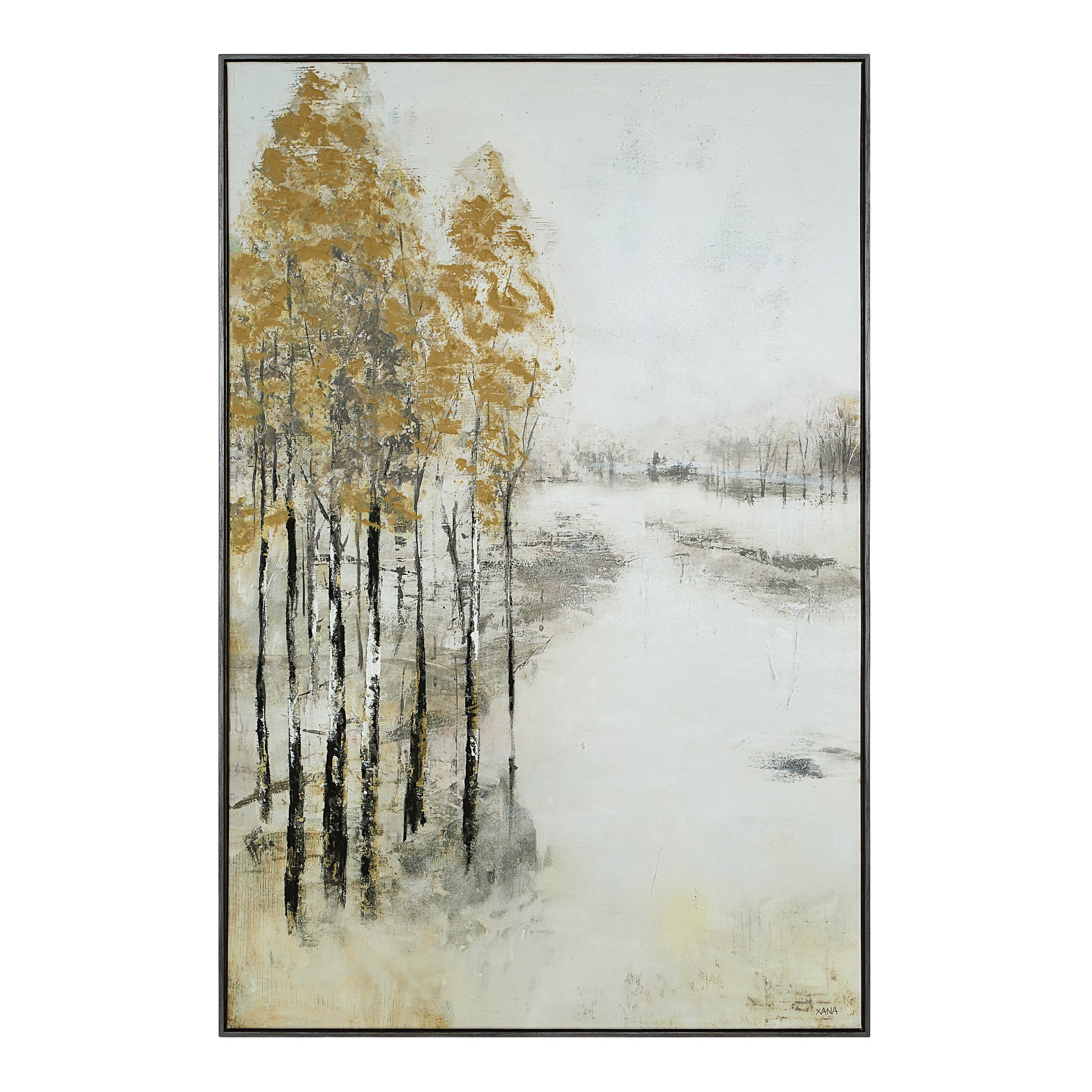 Illia 60" H x 40" W Canvas Art, Beige-Canvas Art-DECOROLALA