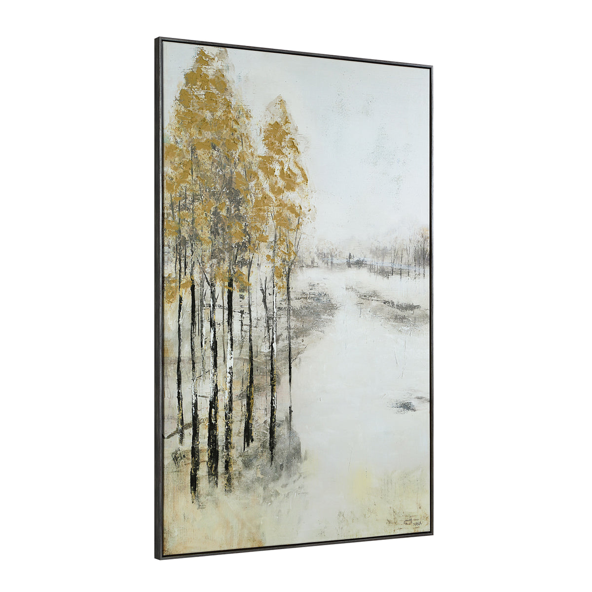 Illia 60" H x 40" W Canvas Art, Beige-Canvas Prints-DECOROLALA
