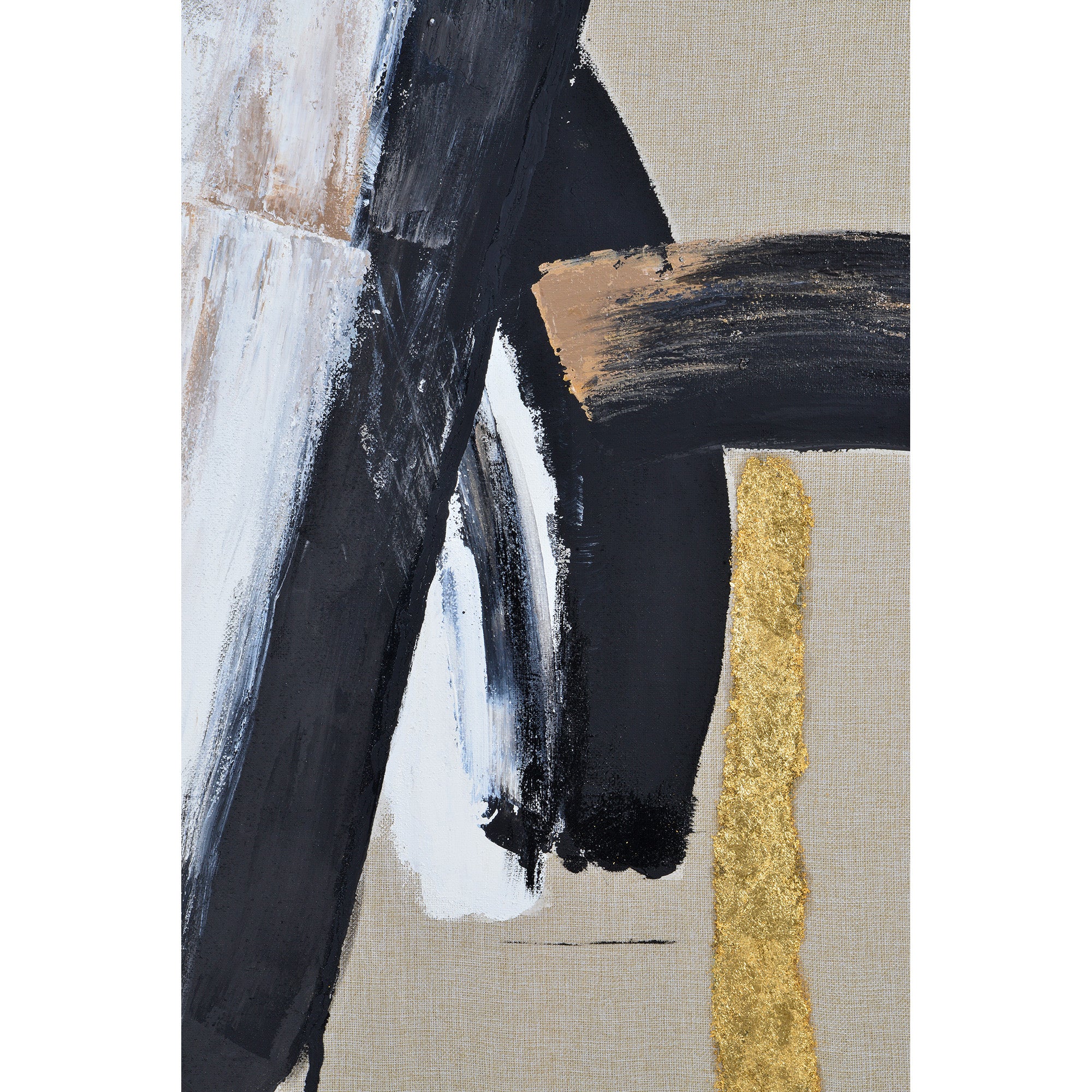 Ilya 40" Wide Canvas Art, Black-Canvas Art-DECOROLALA