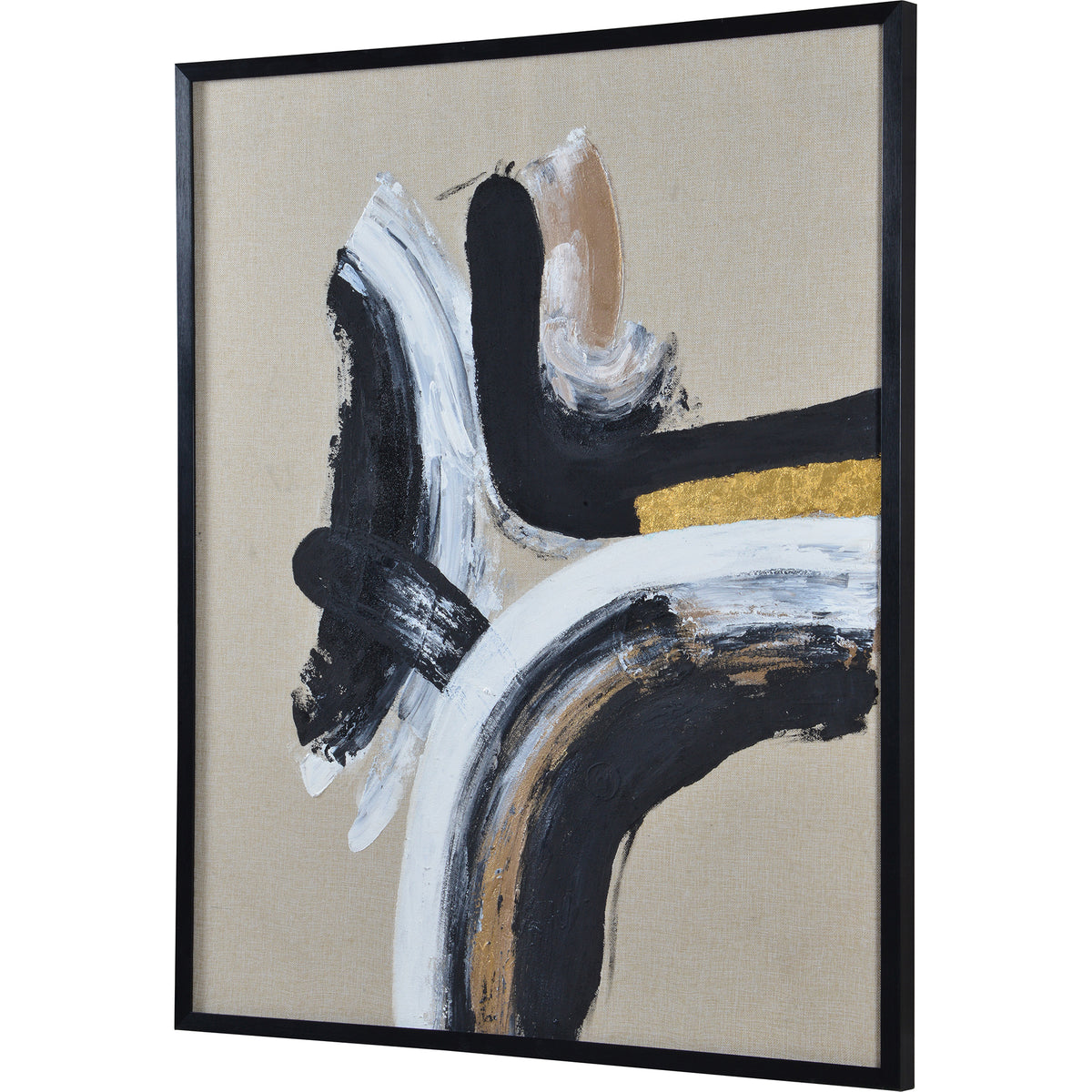 Ilya 40" Wide Canvas Art, Black-Canvas Prints-DECOROLALA