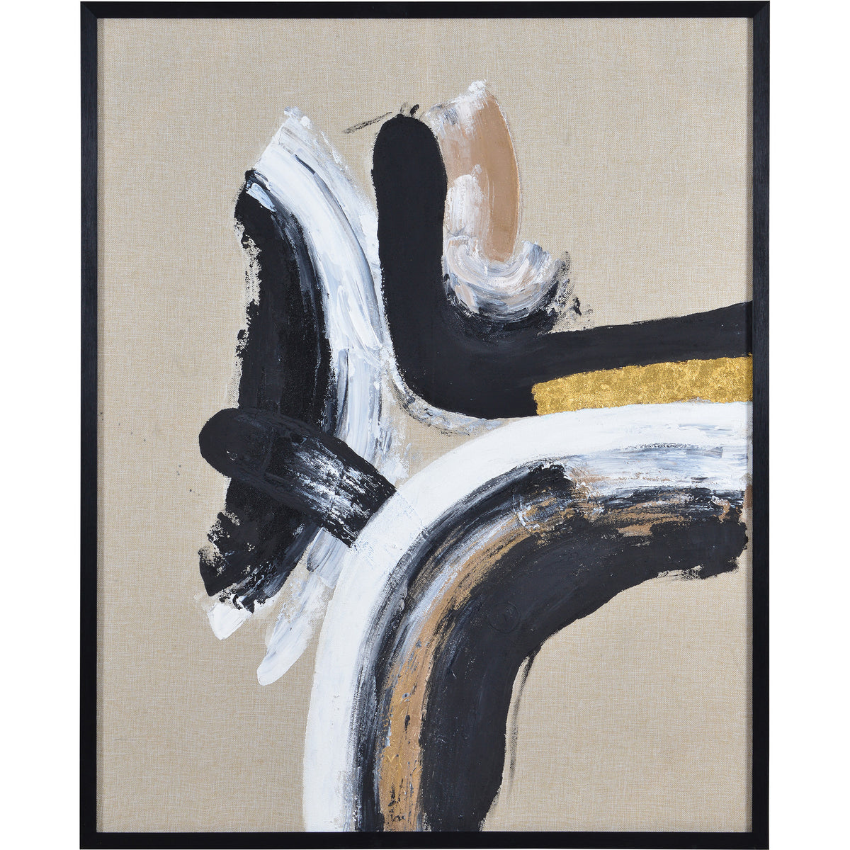 Ilya 40" Wide Canvas Art, Black-Canvas Prints-DECOROLALA