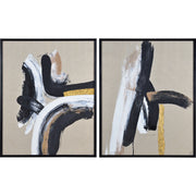 Ilya 40" Wide Canvas Art, Black-Canvas Prints-DECOROLALA