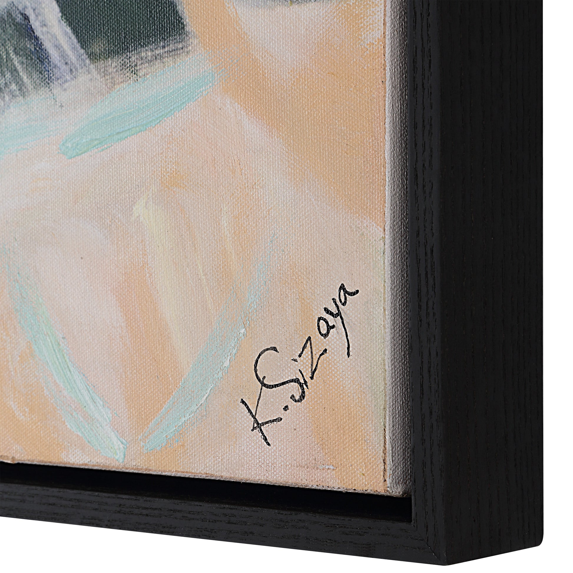 Iman 50" H x 50" W Canvas Art, White-Canvas Art-DECOROLALA