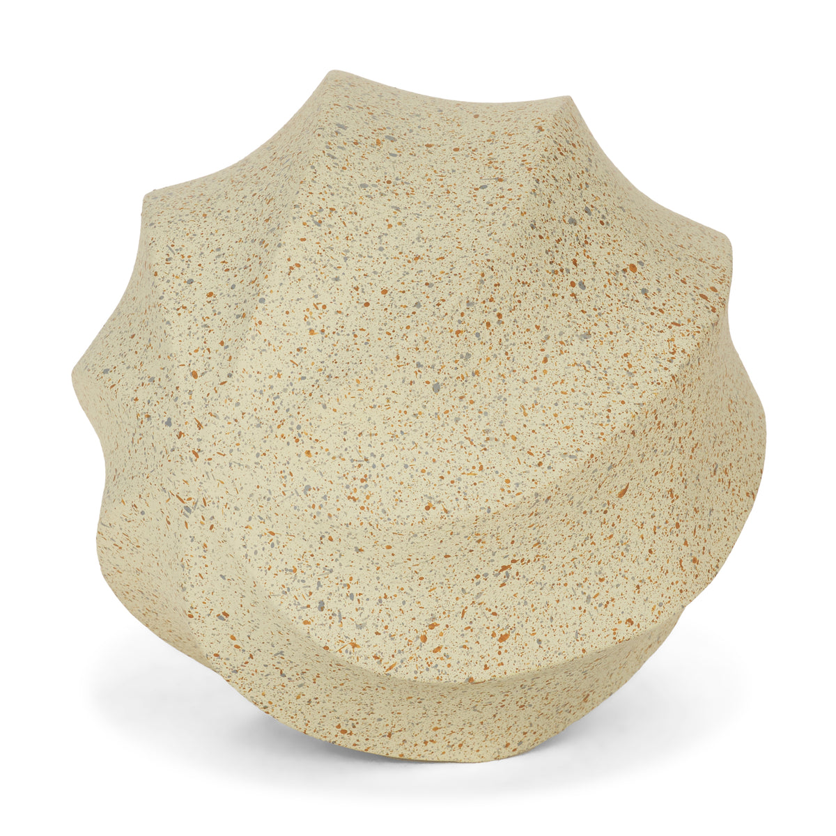 Imani Large Sculptural Textured Beige Metal Decorative Orb Object-Objects-DECOROLALA