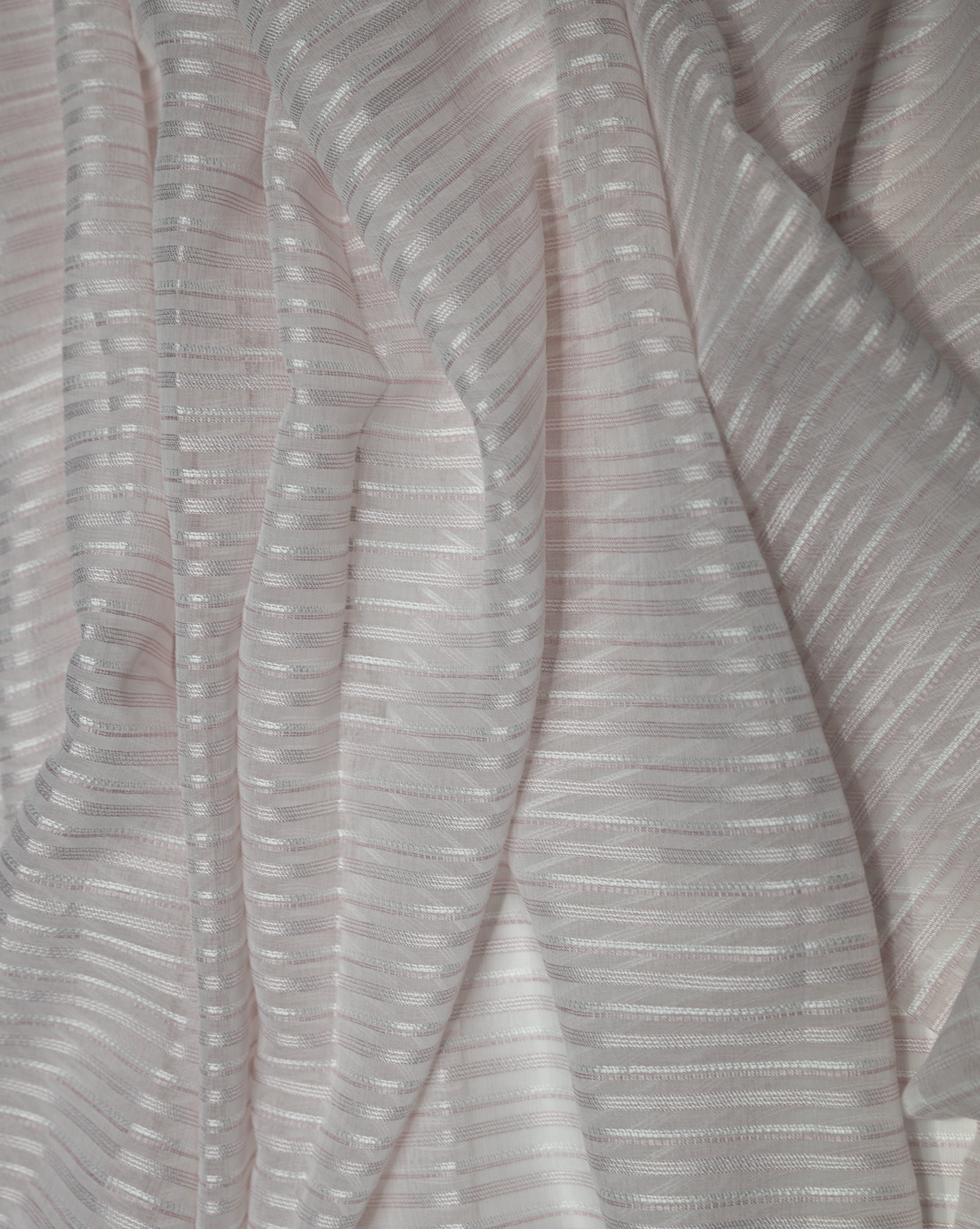 Imola Striped Jacquard Sheer Grommet Curtain-Curtains-DECOROLALA