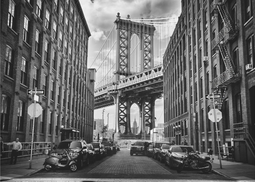 In America Brooklyn Bridge-canvas-DECOROLALA