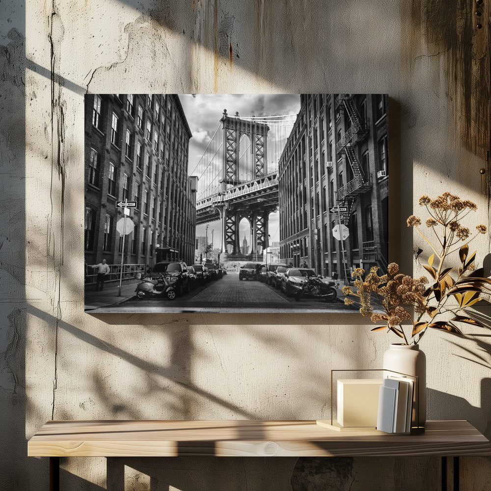 In America Brooklyn Bridge-canvas-DECOROLALA