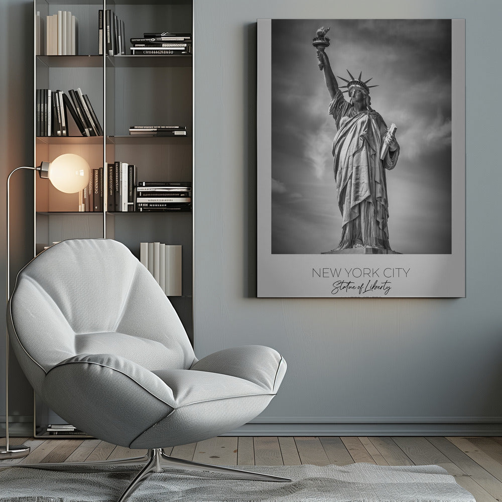 In focus: NEW YORK CITY Statue of Liberty-Canvas Print-DECOROLALA