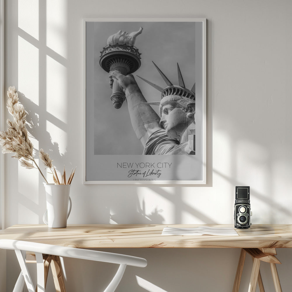 In focus: NEW YORK CITY Statue of Liberty in detail-Canvas Print-DECOROLALA