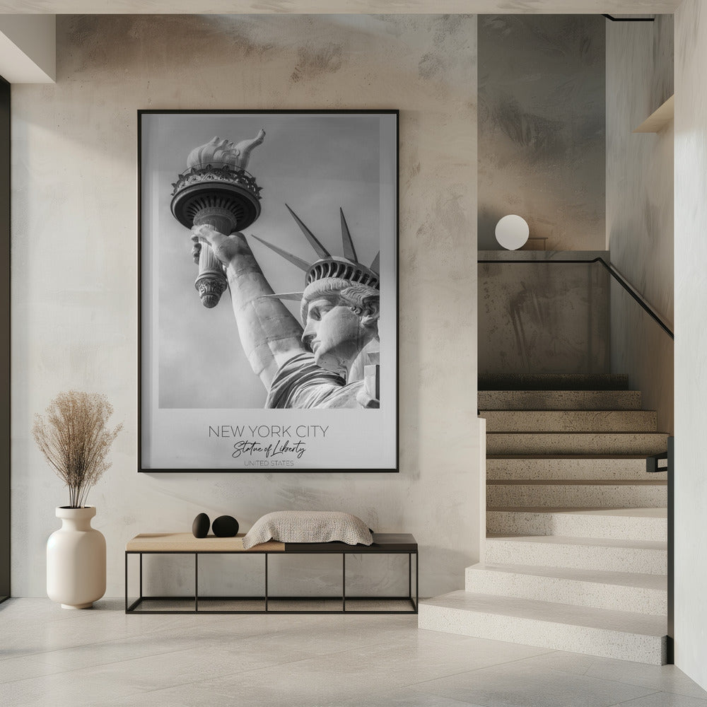 In focus: NEW YORK CITY Statue of Liberty in detail-Canvas Print-DECOROLALA