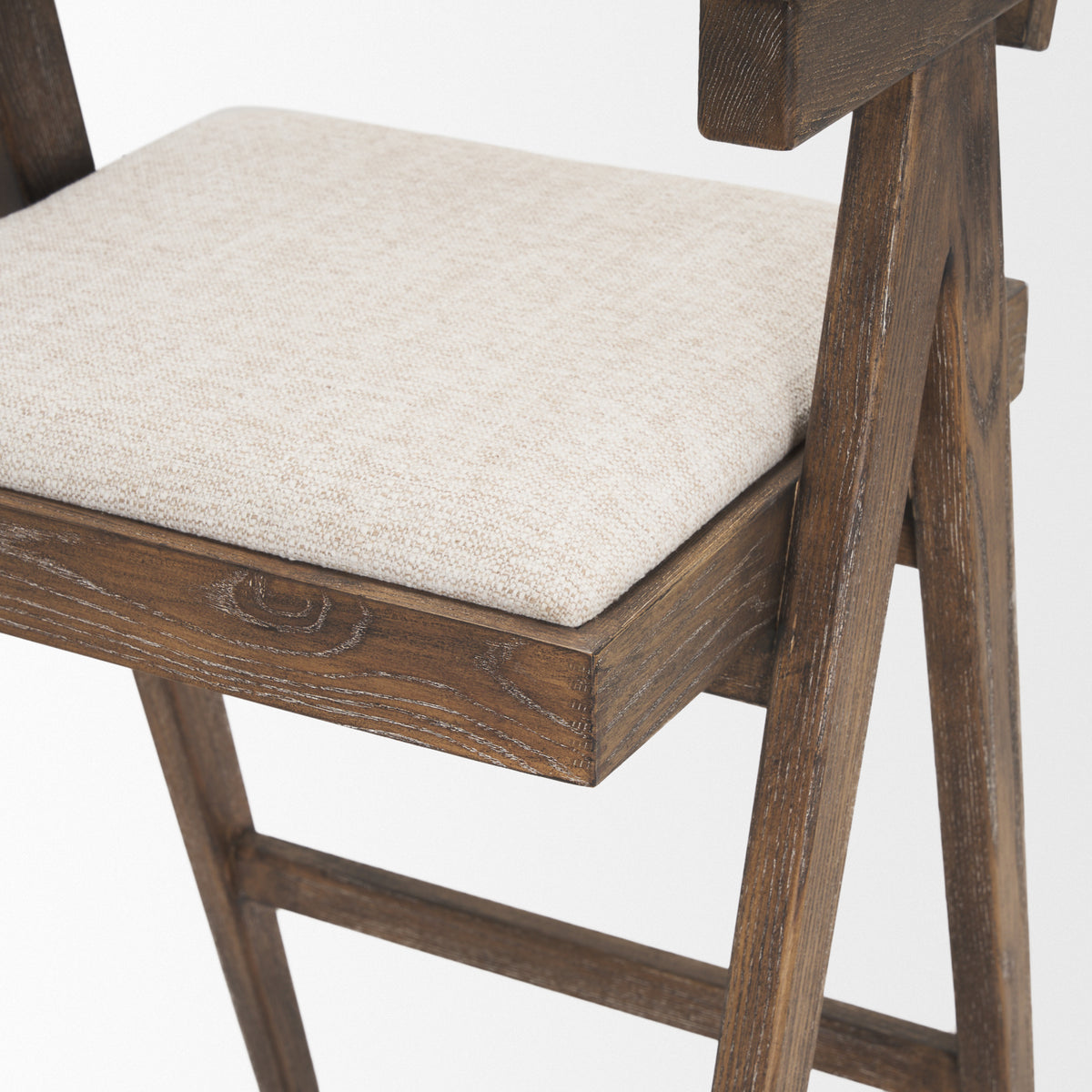 Indie Medium Brown Wood w/ Cane Bar Stool-Bar Stools-DECOROLALA