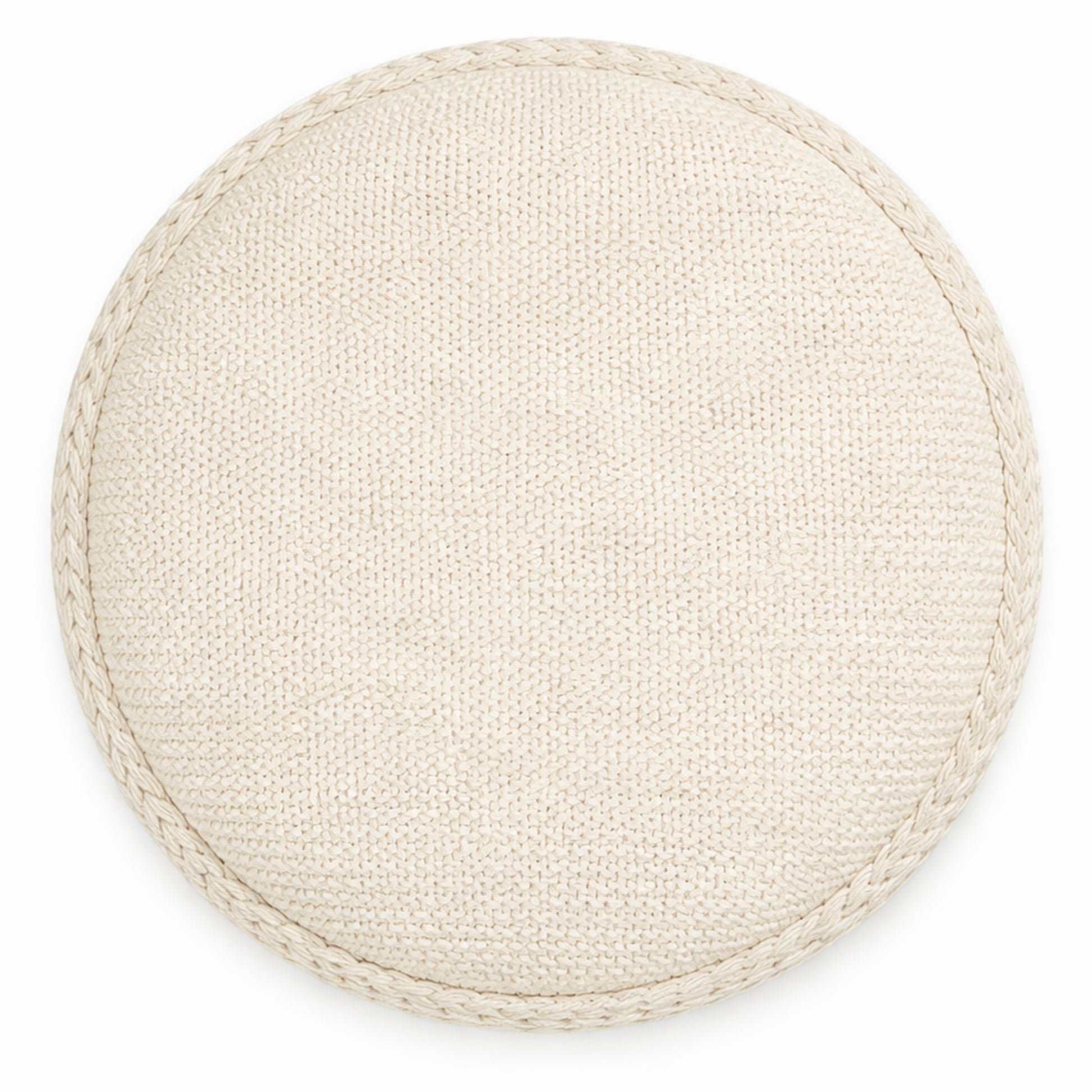Indigo Storage Ottoman - Ivory Fully Assembled-DECOROLALA