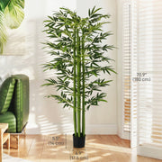 Indoor Fake Plants, Artificial Bamboo Tree with Adjustable Shape for Home Office Living Room Decor, Green-Artificial Trees-DECOROLALA
