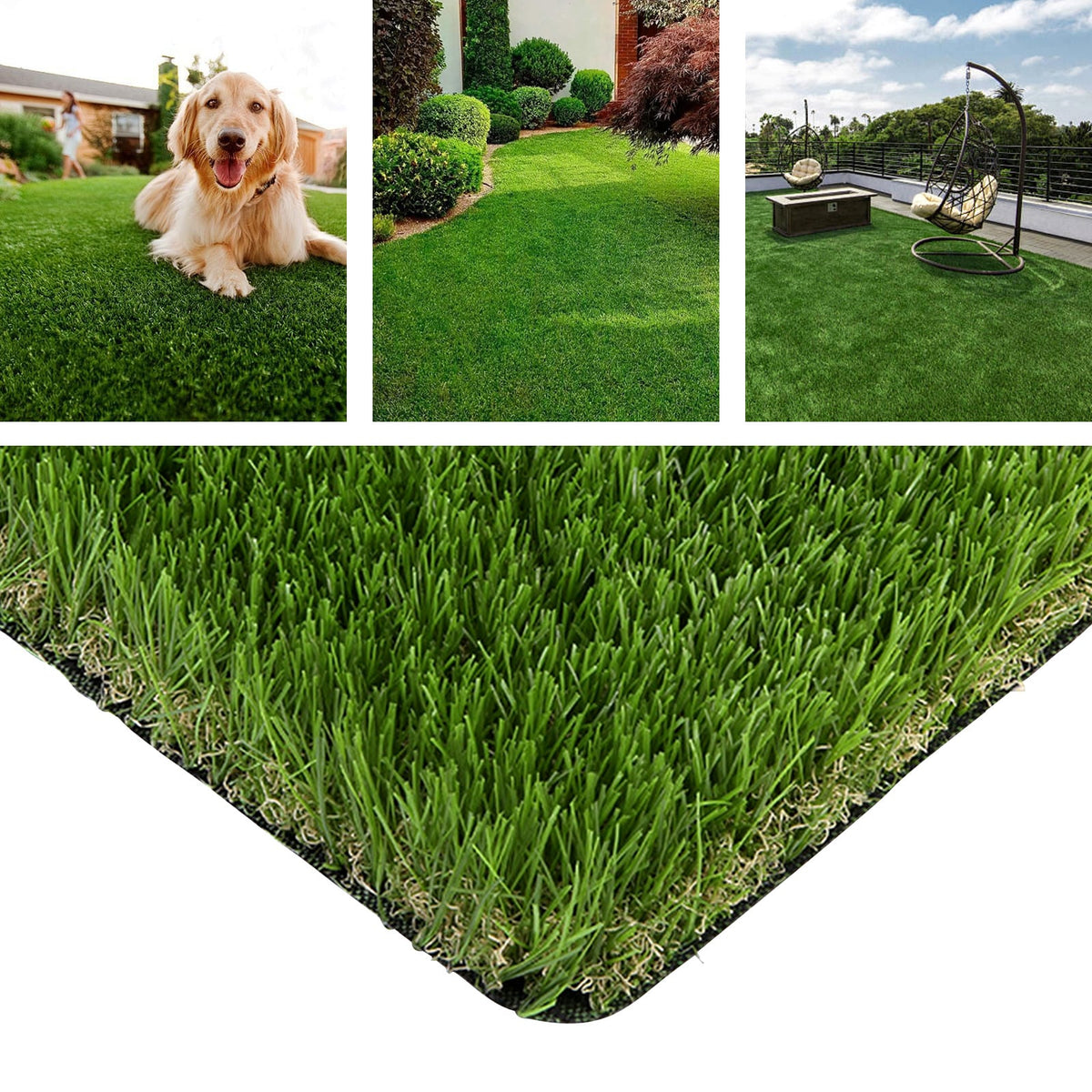 Indoor Outdoor Synthetic Turf Mat with Drainage Holes-XL-Outdoor Decor-DECOROLALA