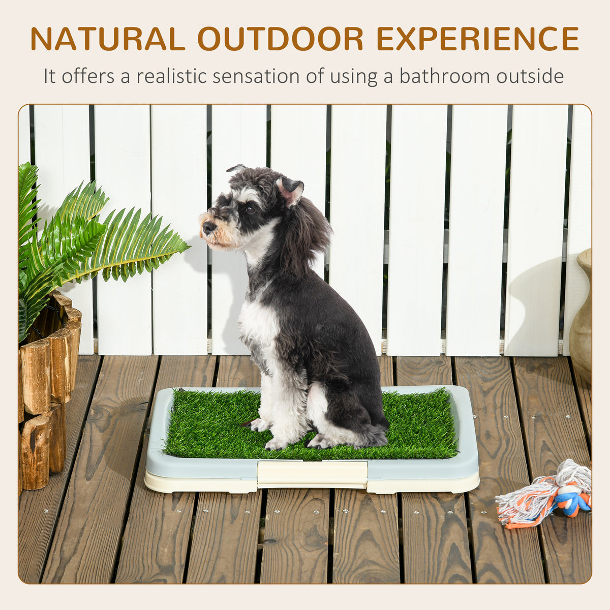 Indoor Portable Puppy Grass Pad - 3-Layer Dog Training Tray 18"-Dogs-DECOROLALA