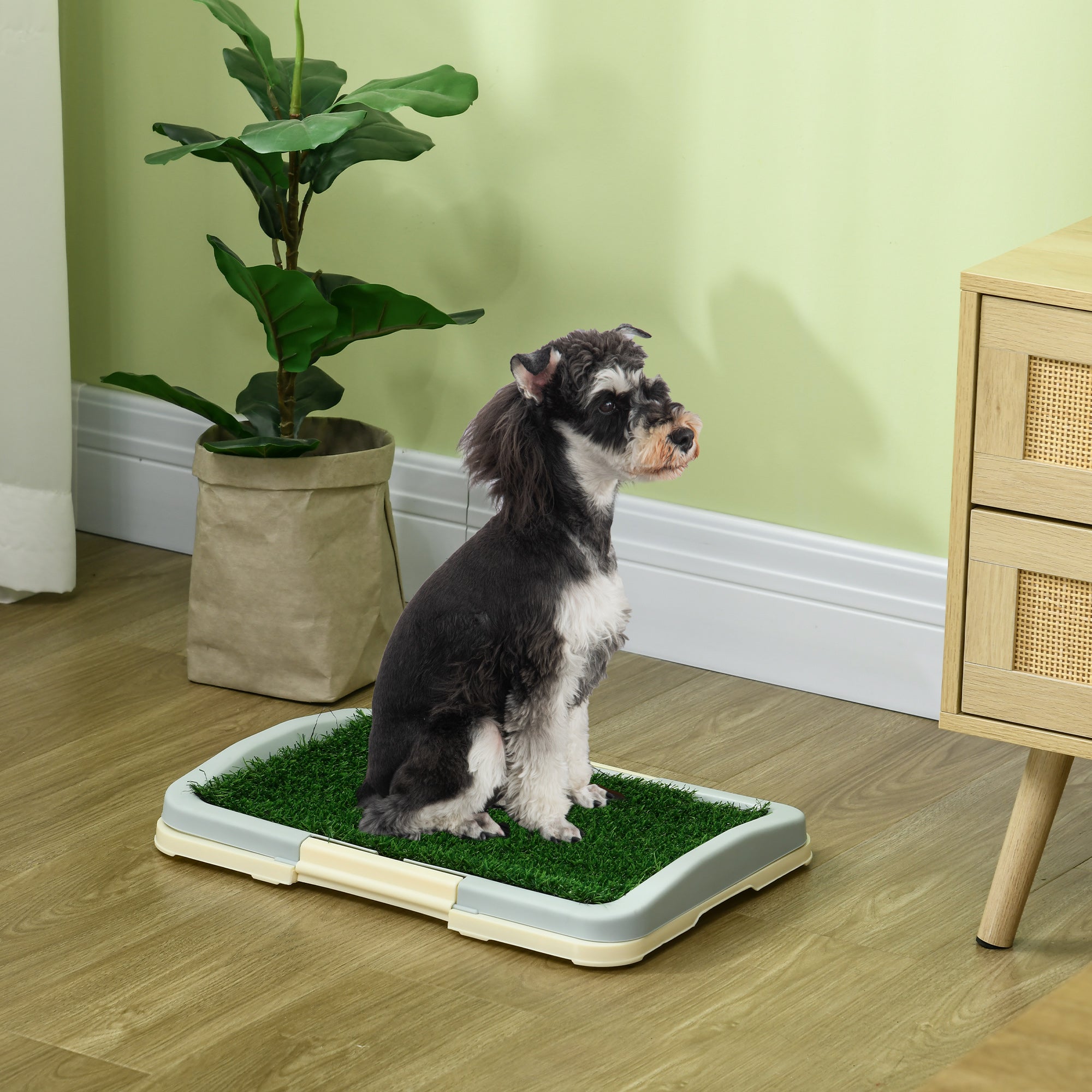 Indoor Portable Puppy Grass Pad - 3-Layer Dog Training Tray 18"-Dogs-DECOROLALA