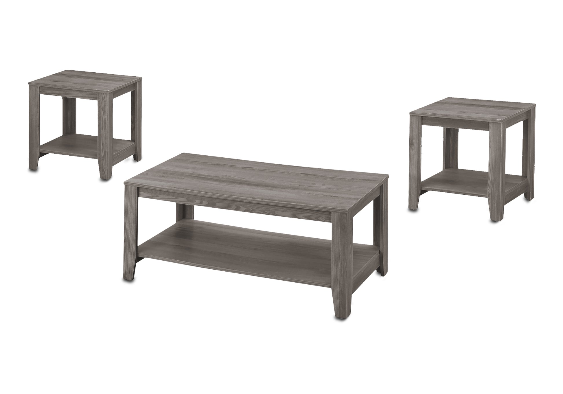 Industrial Grey 3-Piece Coffee Table Set-Table Set-DECOROLALA