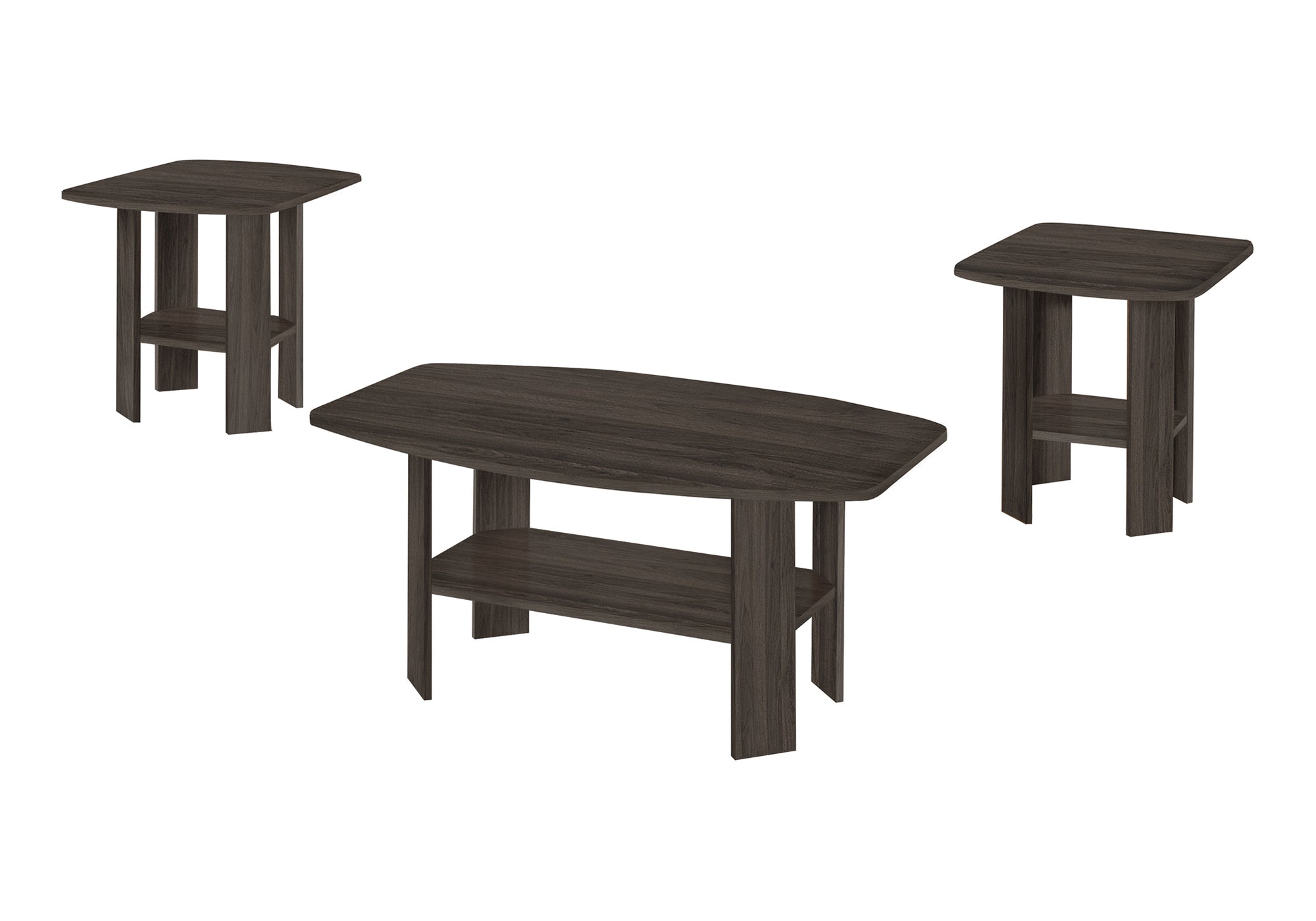 Industrial Grey 3-Piece Coffee Table Set-Table Set-DECOROLALA