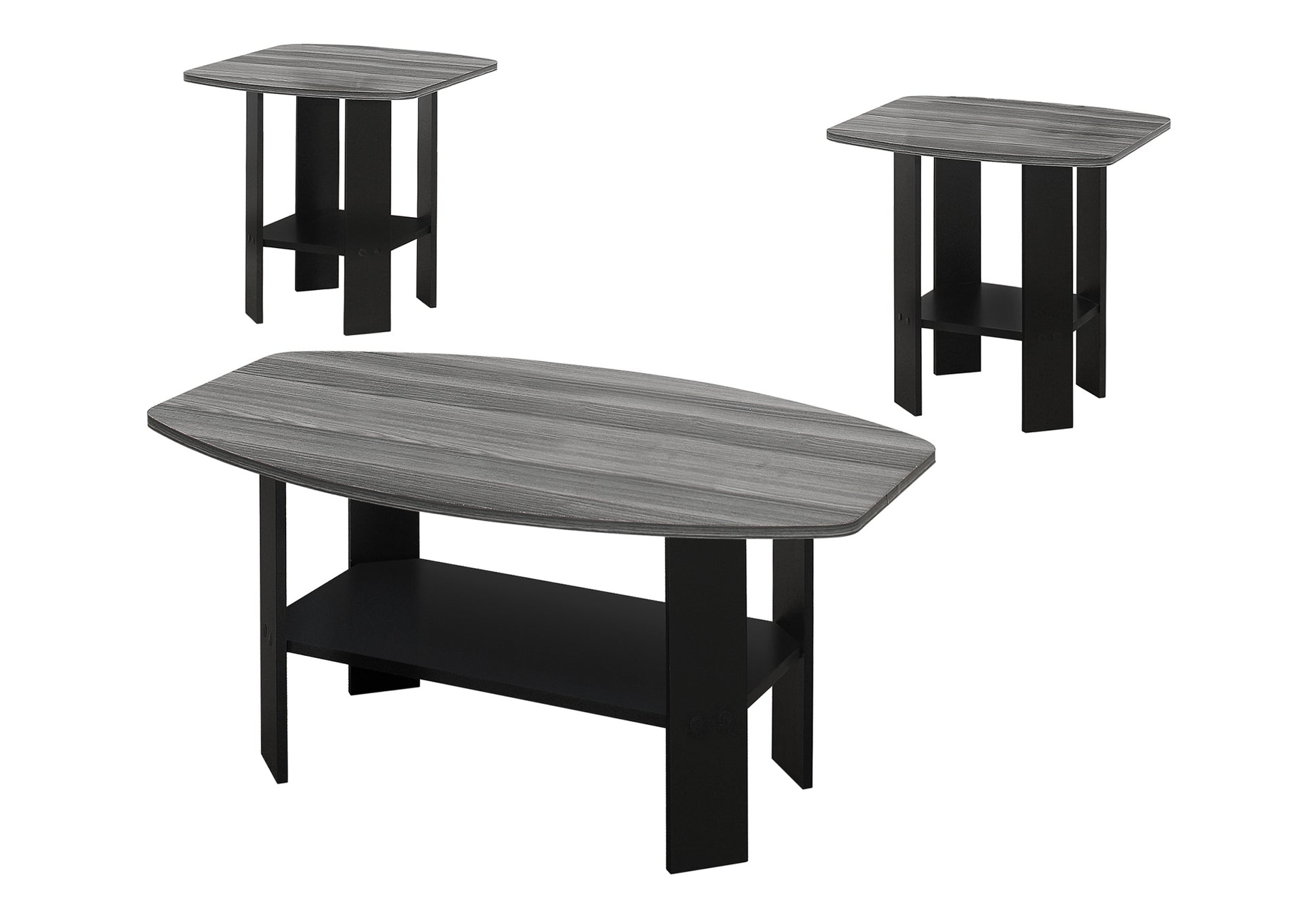 Industrial Grey 3-Piece Coffee Table Set-Table Set-DECOROLALA